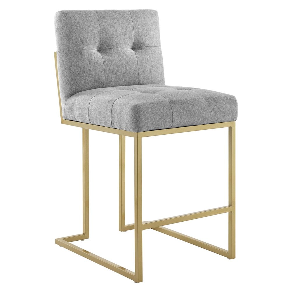 Modway BG3134645 Privy Gold Stainless Steel Upholstered Fabric Counter Stool