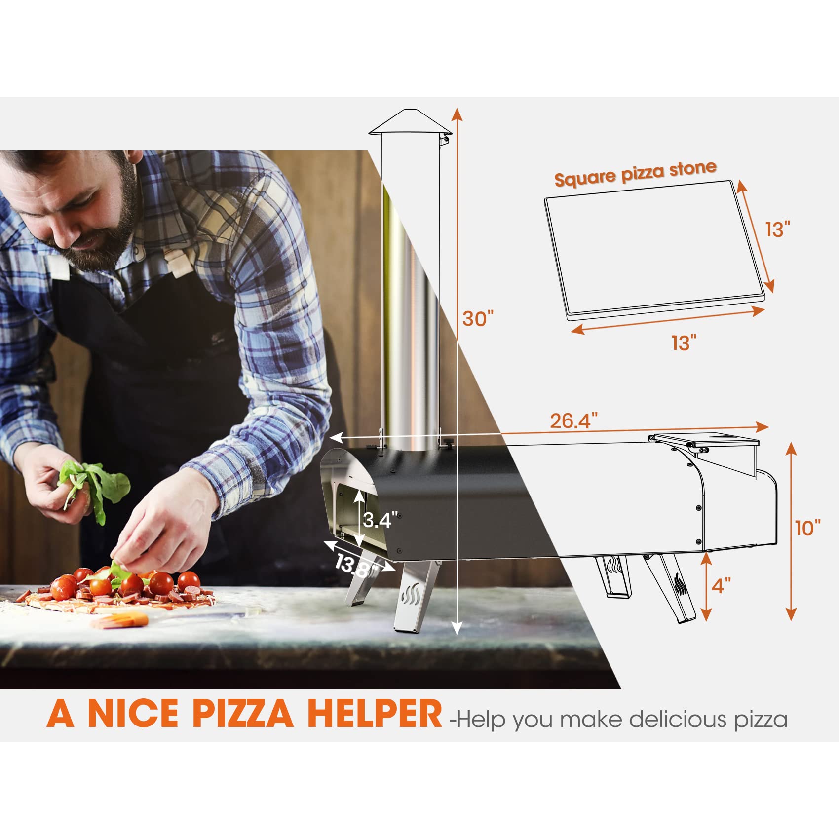 LTMATE LSF-BRK6073-BK1 Outdoor-Pizza-Ovens - View #5