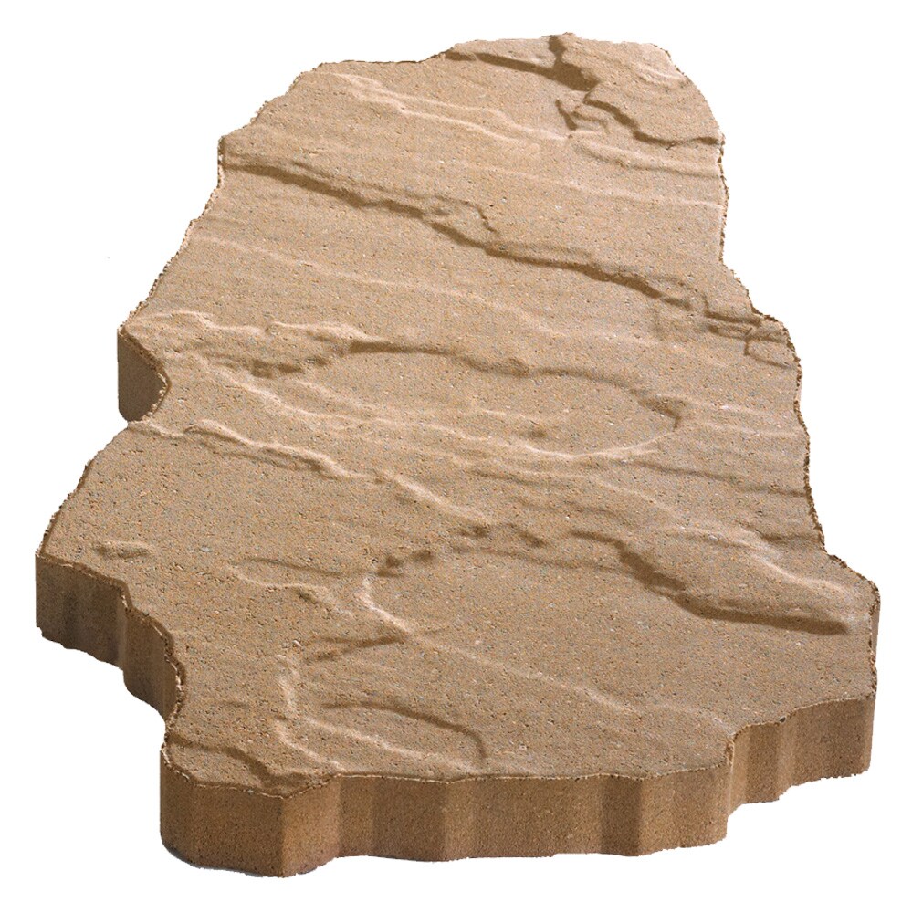  604736TAB 20-in L x 15-in W x 2-in H Irregular Tan/Brown Concrete Patio Stone