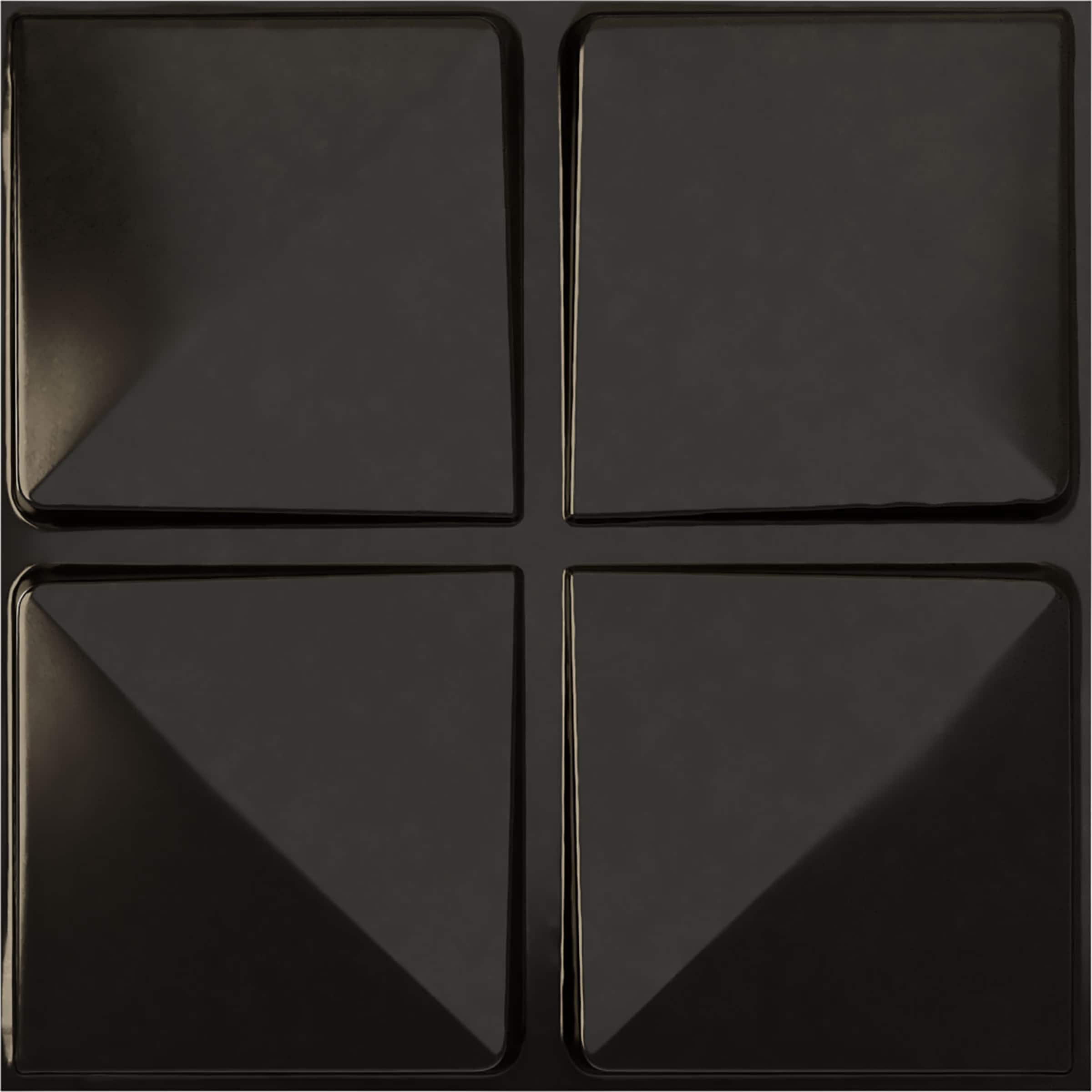 Ekena Millwork WP20X20EDECA 19-5/8-in x 19-5/8-in Embossed Paintable/Stainable Black PVC Wall Panel ( 2.67-sq ft )