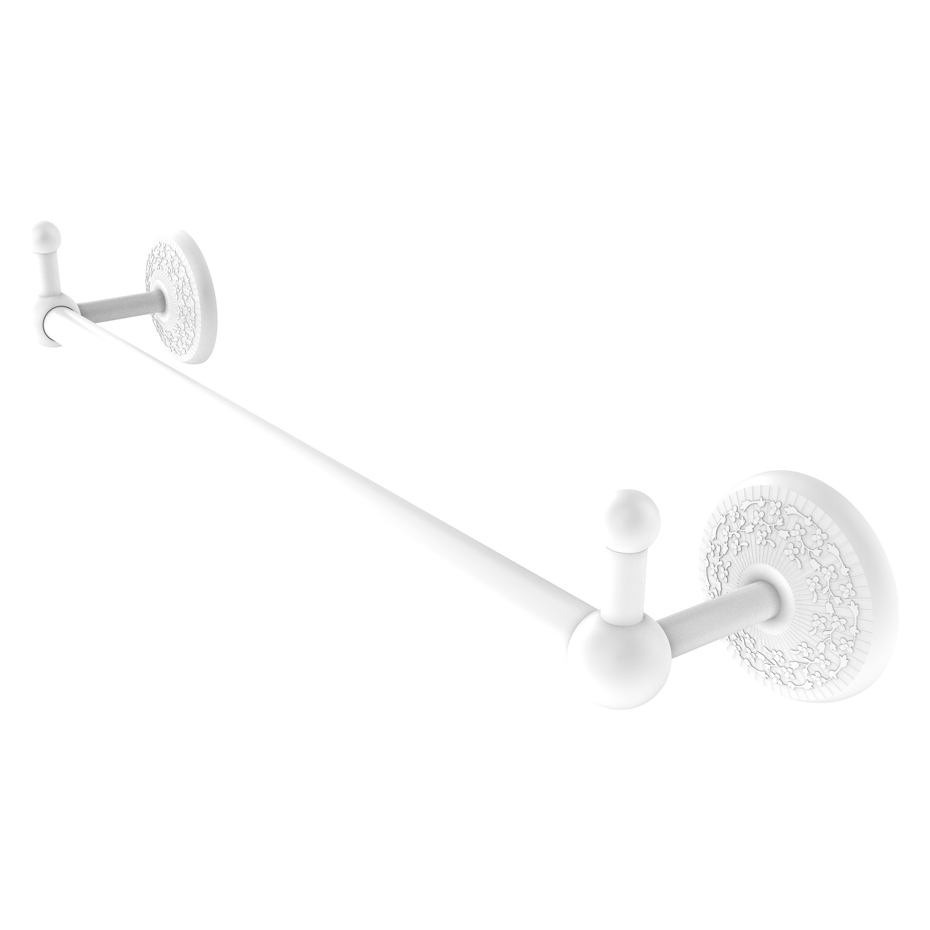 Allied Brass PMC-41-36-PEG-WHM Prestige Monte Carlo 36-in Matte White Wall mount Single Towel Bar