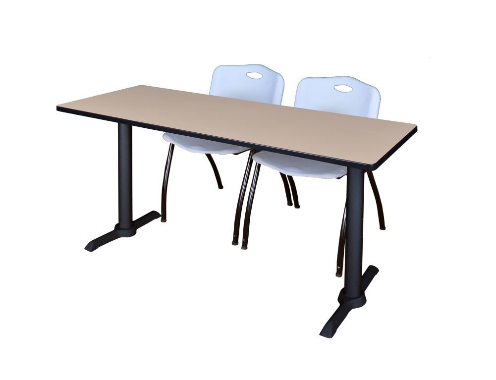 Regency MTRCT7224BE47GY Training Off-white 4-Person Training Table (72-in W x 29-in H)