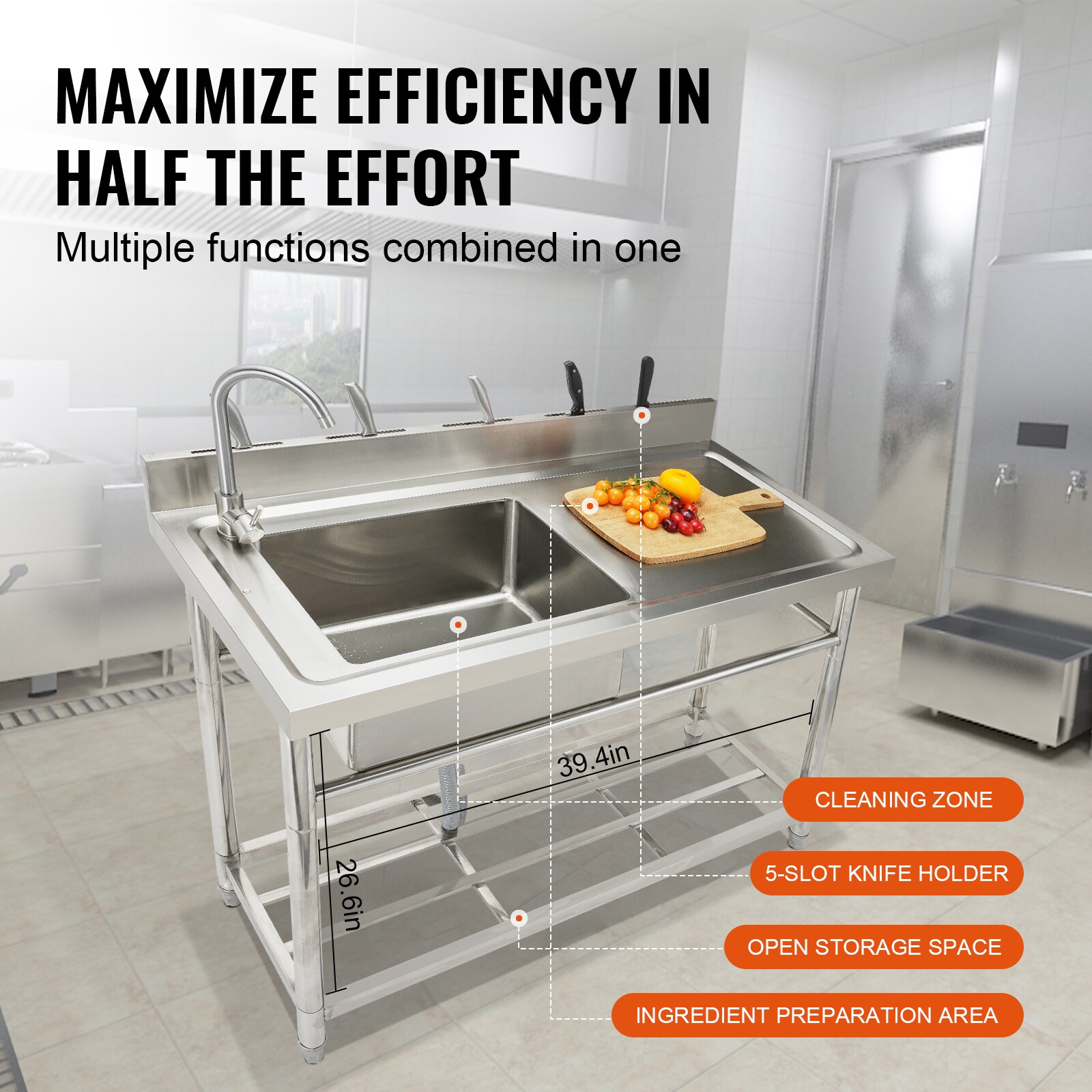 VEVOR SCDSCDGZTZDC02837V0 Laundry-Tubs-Utility-Sinks - View #5