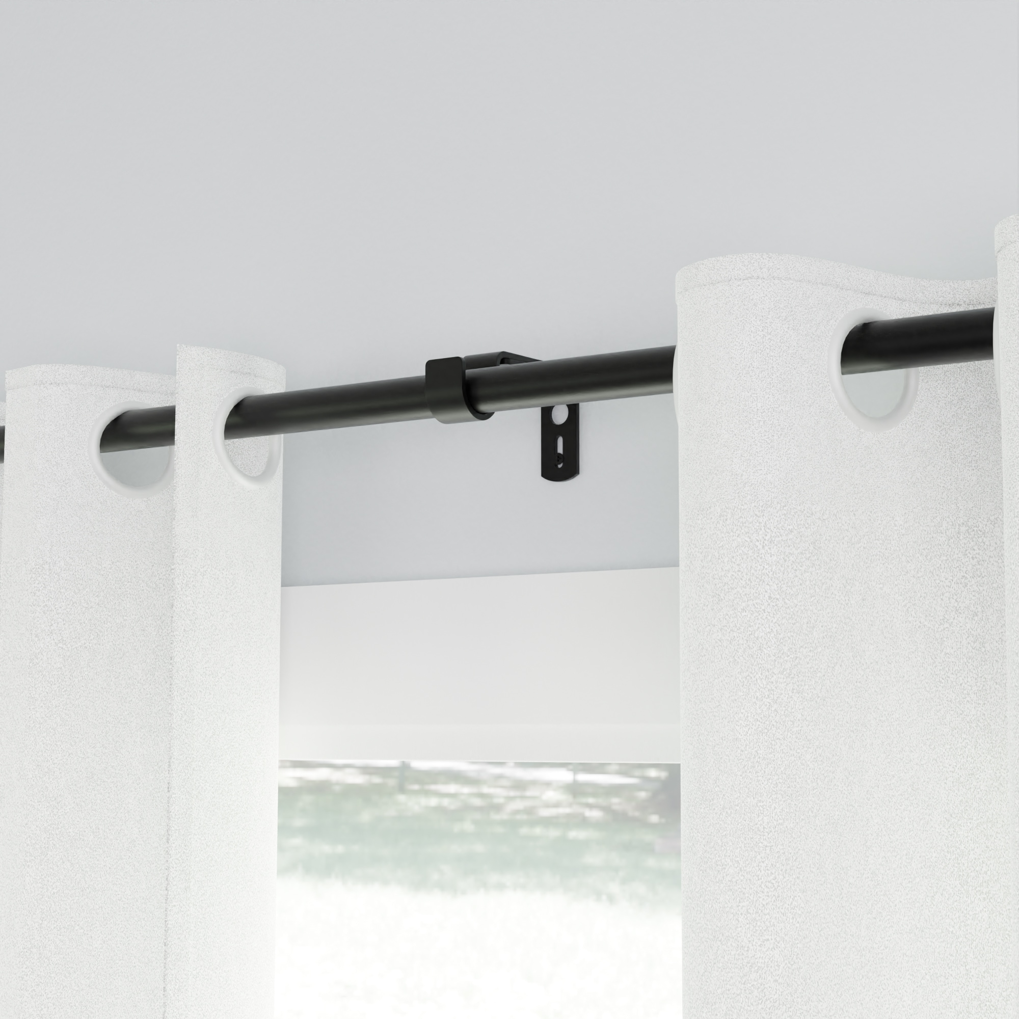 Style Selections FSI 1505 MBLK Curtain-Brackets - View #7