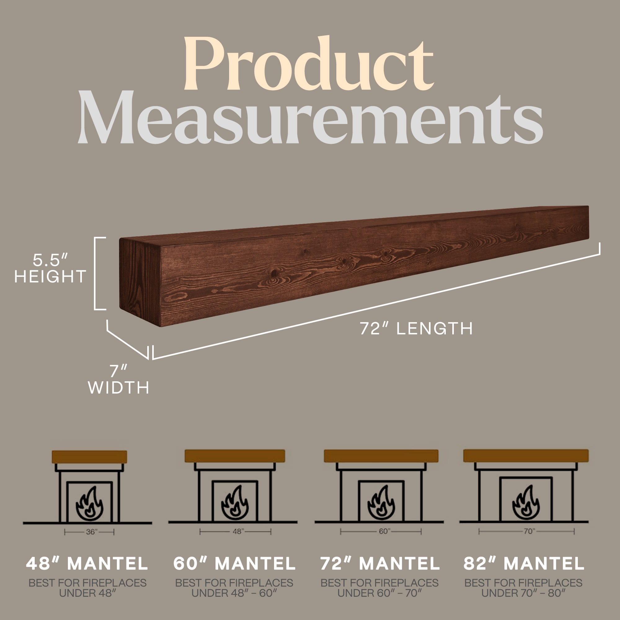 Luxe Surface Group 72 RUSTIC AGED Mantel-Shelves - View #6