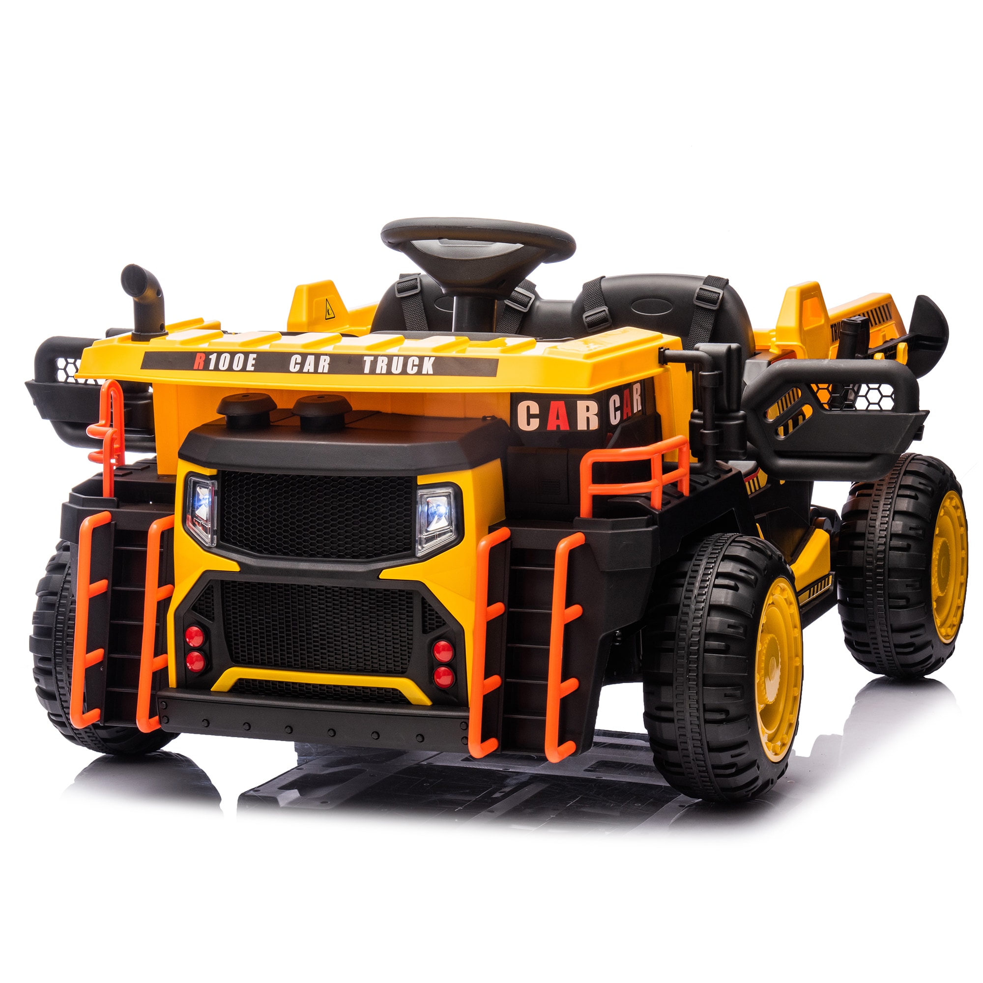 LOVMOR SF-WO-W1578P192974 Two Seater Kids Ride On Electric Car W Parents Control Motor Usb Mp3 Bluetooth Music For Kids