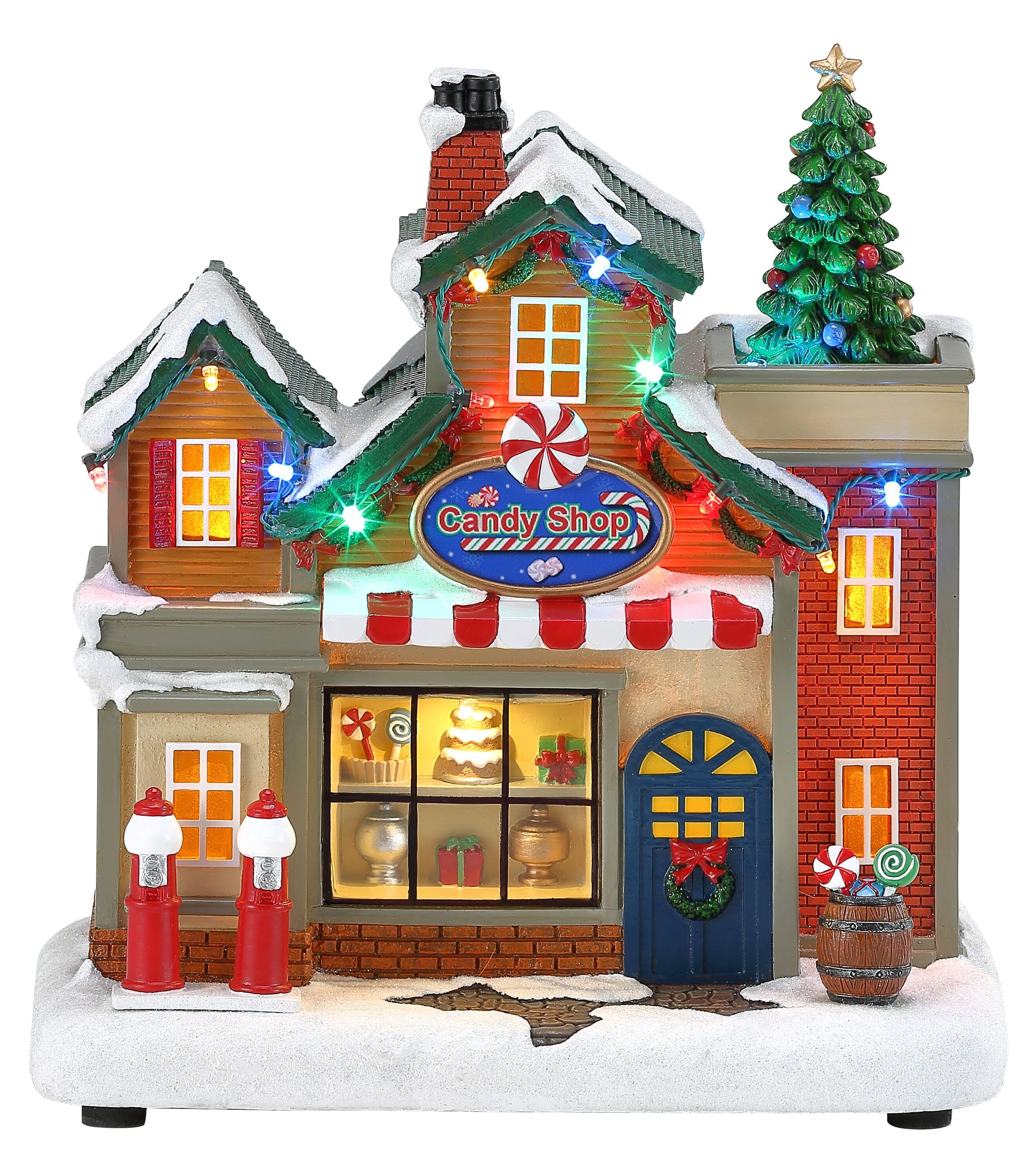 Carole Towne NM-X24175AA CANDY SHOP Lighted Musical Village scene