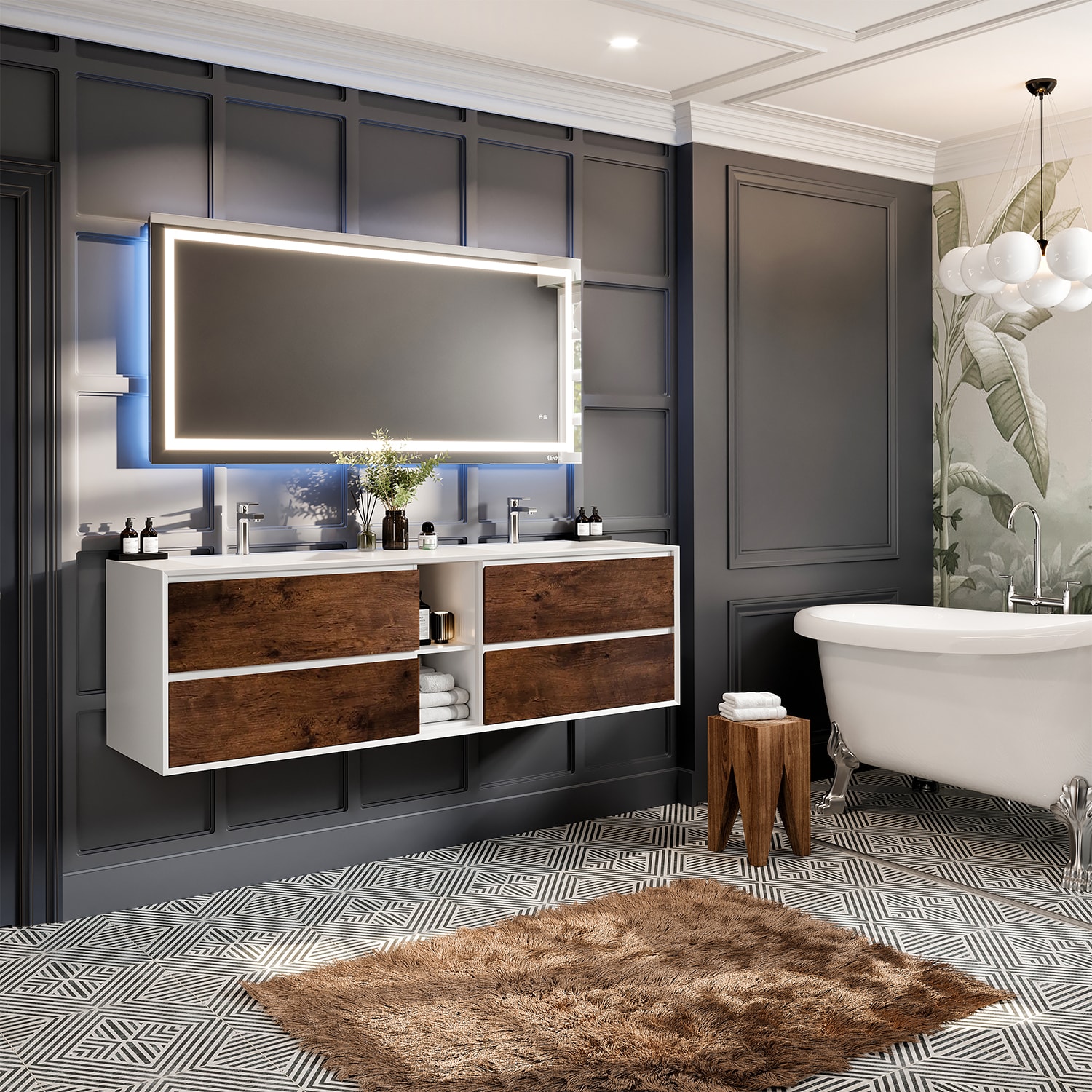 Eviva EVVN777-75RSWD-WH Bath-Vanity-Combo - View #3
