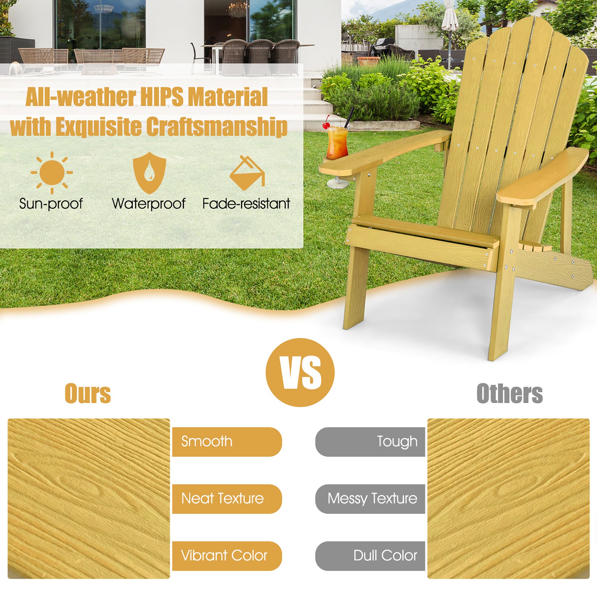 Costway NP10983YW Patio-Chairs - View #4