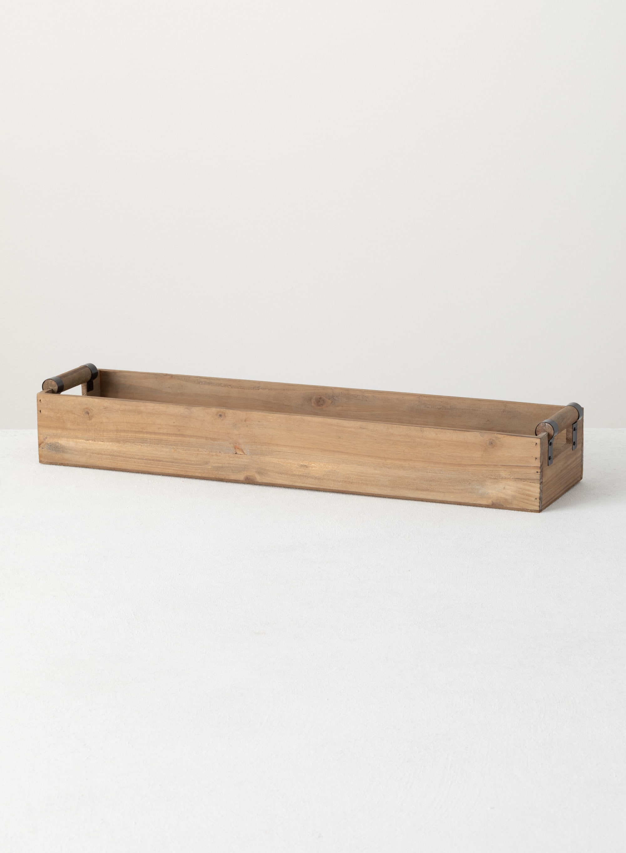 Sullivans N2616 Rectangle 3.25-in W Medium Brown Wood Indoor Planter