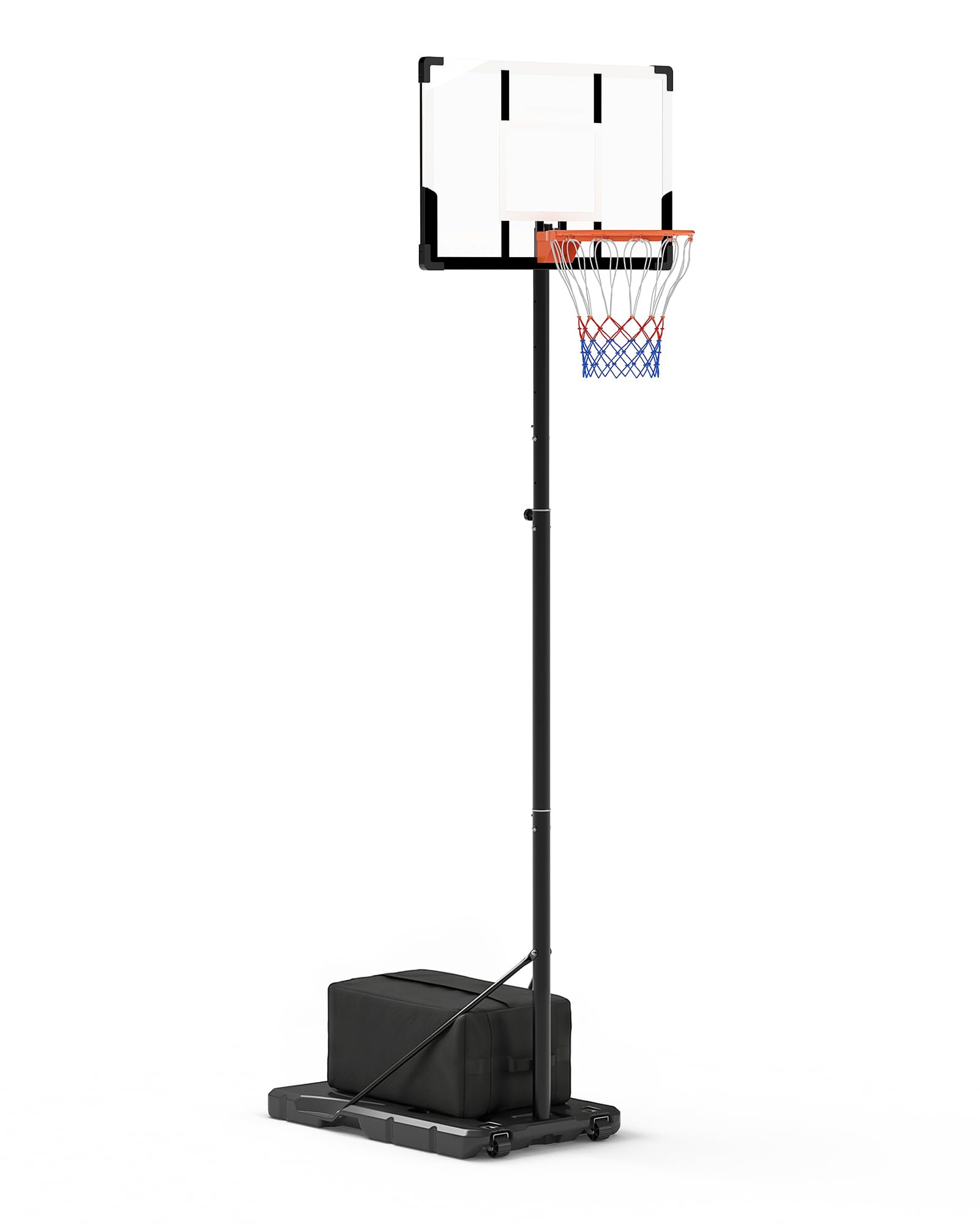 IdealHouse Portable Basketball Hoop Outdoor 3-10FT Adjustable Basketball Goal 44 Inch Backboard with Fillable Base Extra Anchor and Wheels for Kids Youth Teens Adults in Backyard Driveway Court