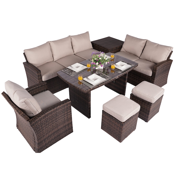 Fire Pit Patio Conversation Sets At, Outdoor Sectional With Fire Pit Clearance