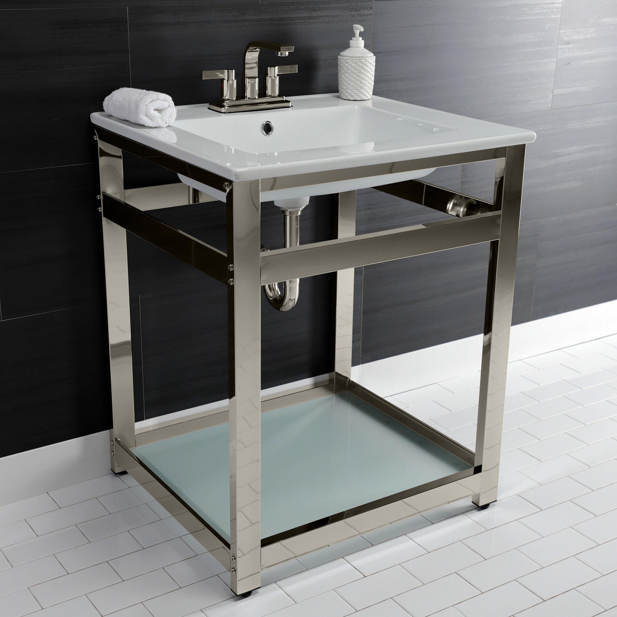 Kingston Brass WLVWP2522W4B6 Bath-Sink - View #9