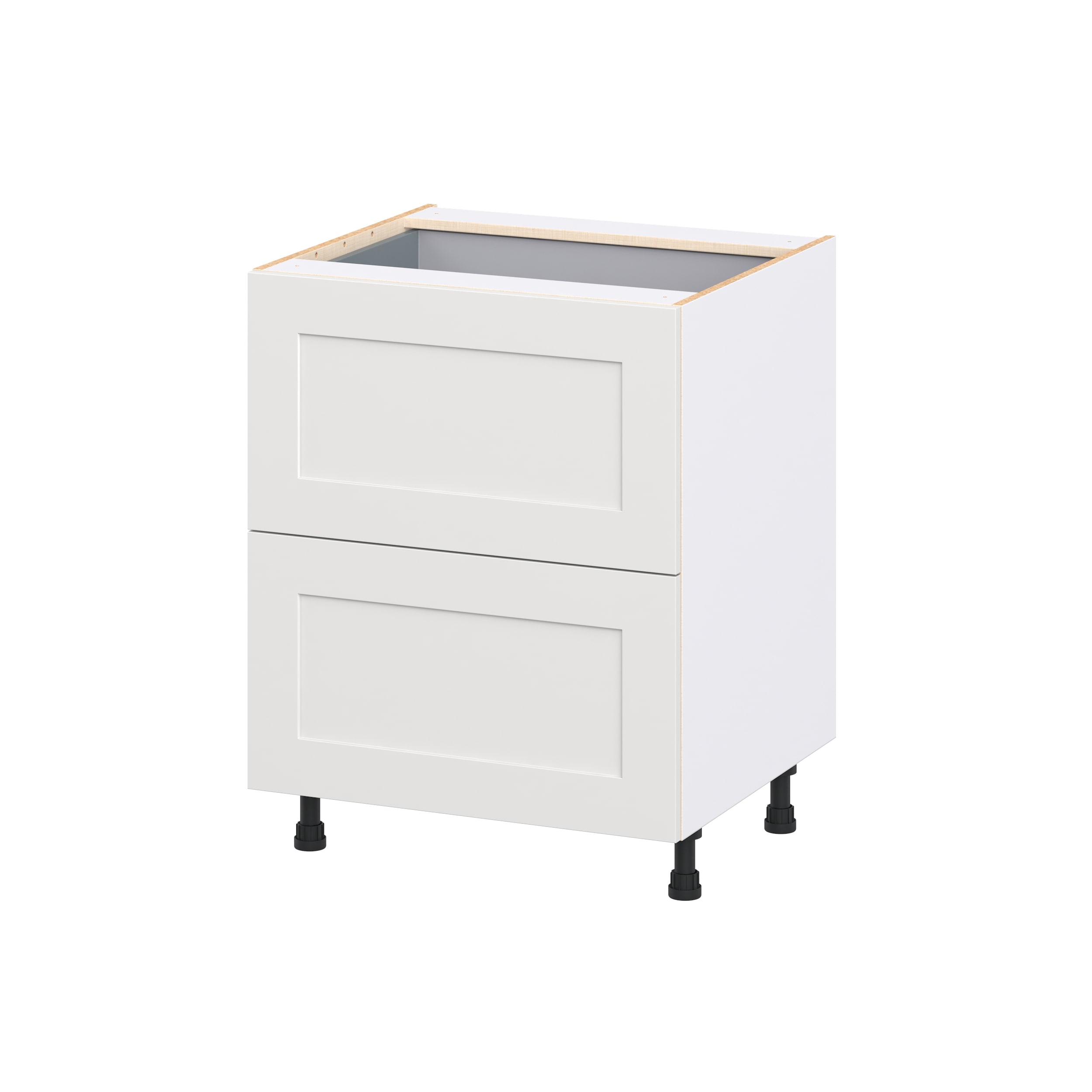 Hugo&Borg DSB2D27I1-JO Jolie 27-in W x 34.5-in H x 24.5-in D Warm White 3 -Drawers Drawer Base Fully assembled Cabinet Recessed Panel Shaker