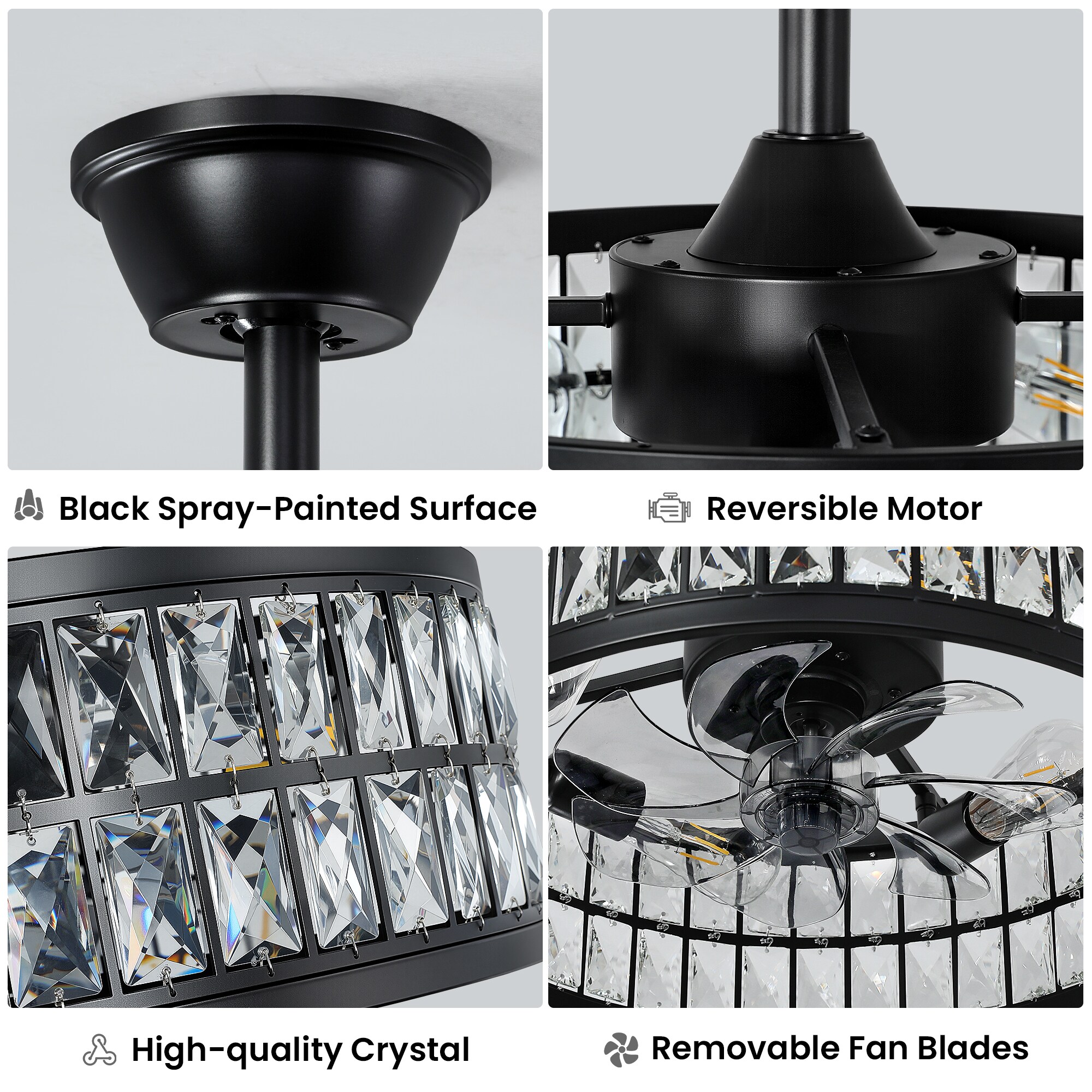 KAISITE 8915CF-04BK-US-1 Ceiling-Fans - View #6
