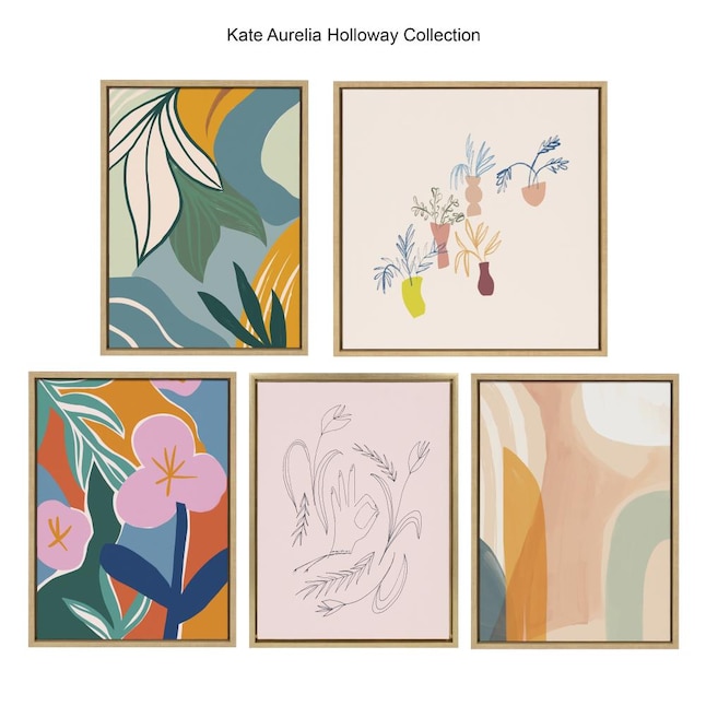 Kate and Laurel Brown Framed 24-in H x 18-in W Botanical Print on ...
