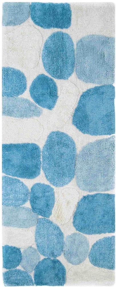 Chesapeake Merchandising 45093 Pebbles 24-Inches x 60-Inches Aquamarine Cotton Bath rug