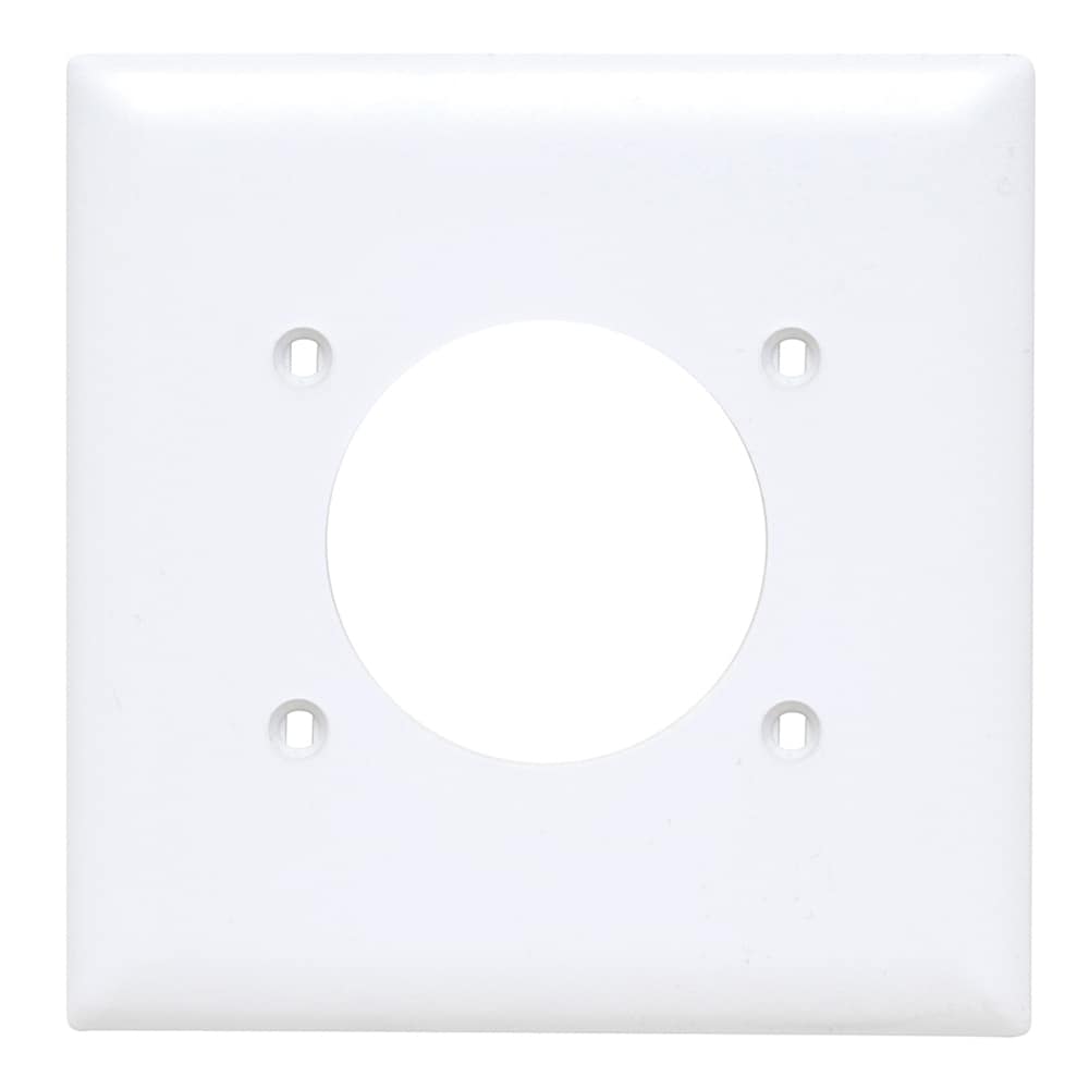 Legrand TP703W Pass Seymour 2 -Gang Midsize Size White Nylon Indoor Round Wall Plate