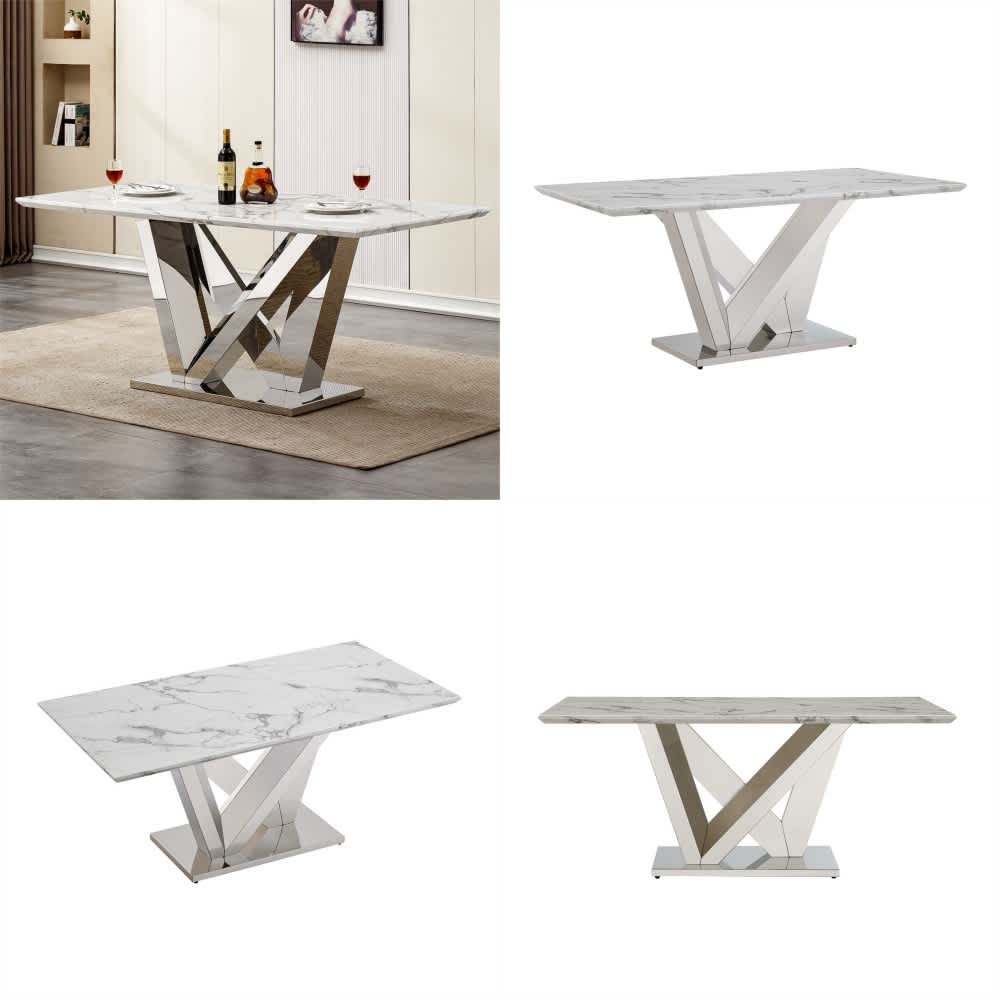 Coolbibila MALIA-TABLE-WHITE Dining-Tables - View #4