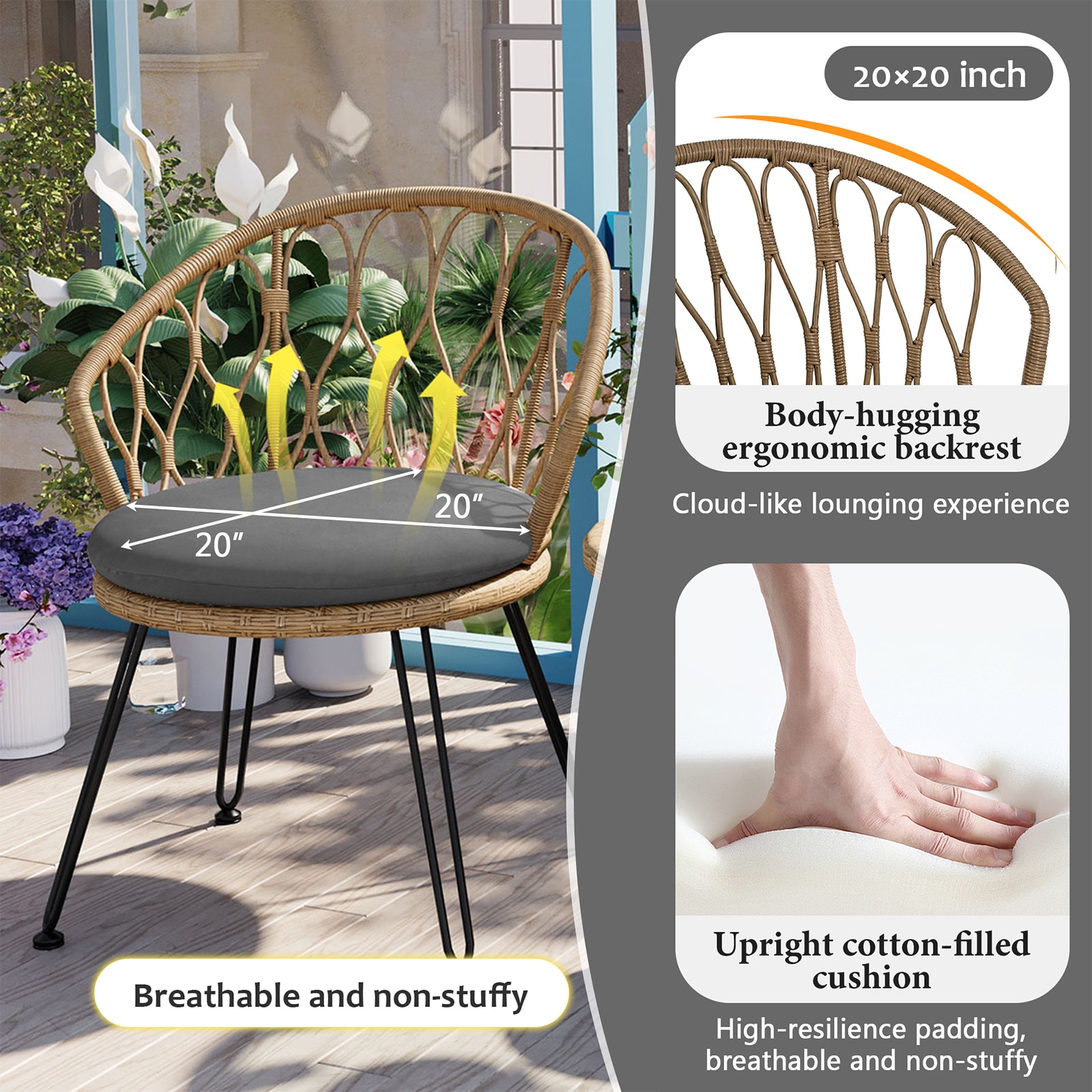 GARSING N711P256422E Patio-Conversation-Sets - View #5