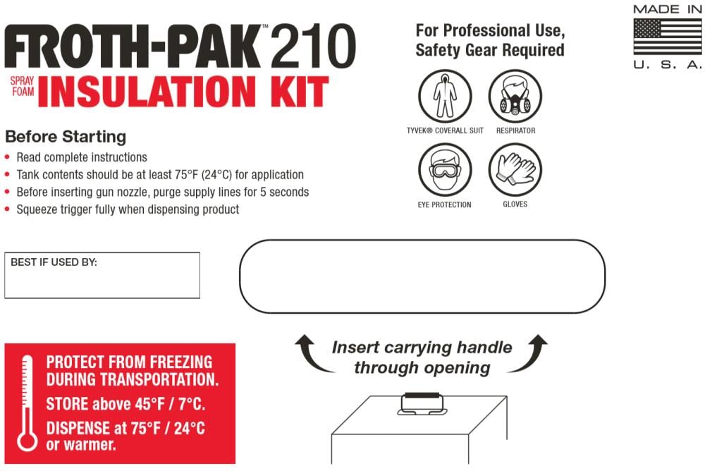 Froth-Pak Low GWP 210 Insulation Foam Kit 484 oz Spray Gun Indoor/Outdoor  Spray Foam Insulation in the Spray Foam Insulation department at