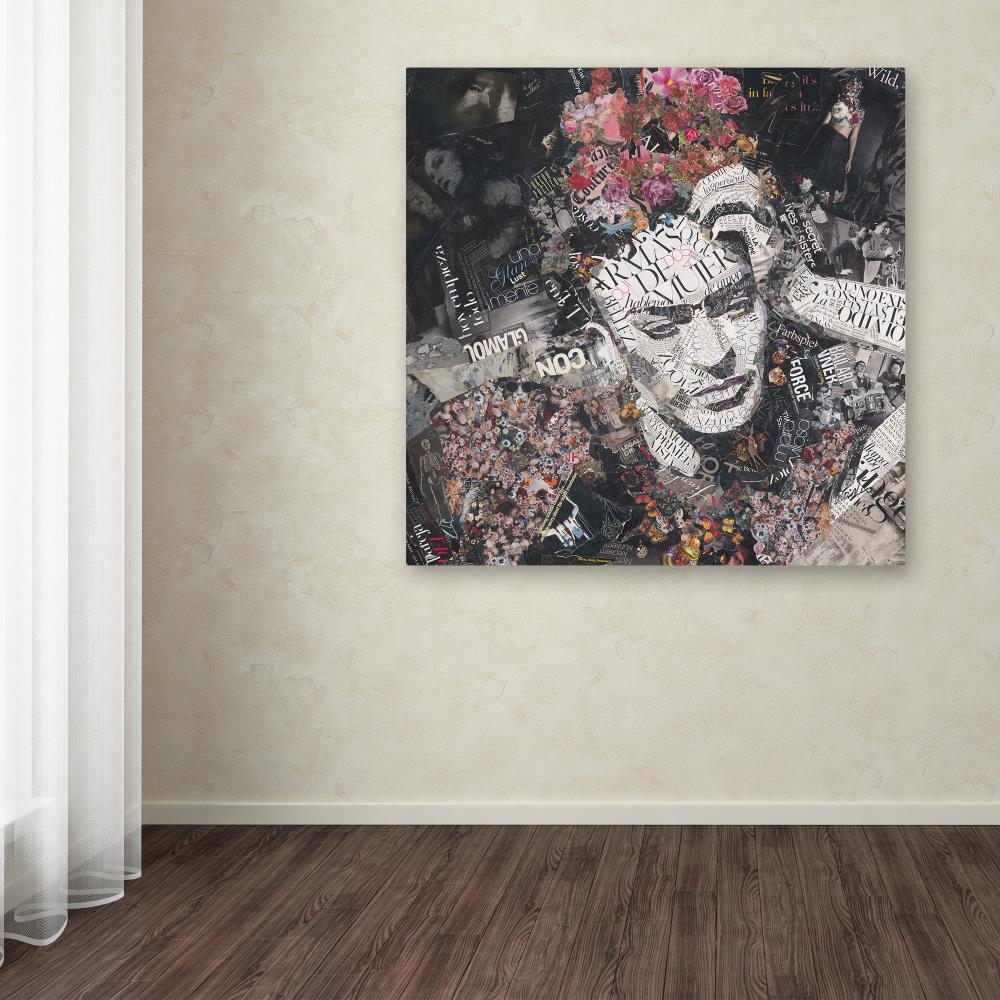 Trademark Fine Art ALI0975-C3535GG Framed 35-in H x 35-in W Inspirational Print on Canvas Artist: Ines Kouidis Multicolor Framed 35-Inches H x 35-Inches W Inspirational Canvas Print