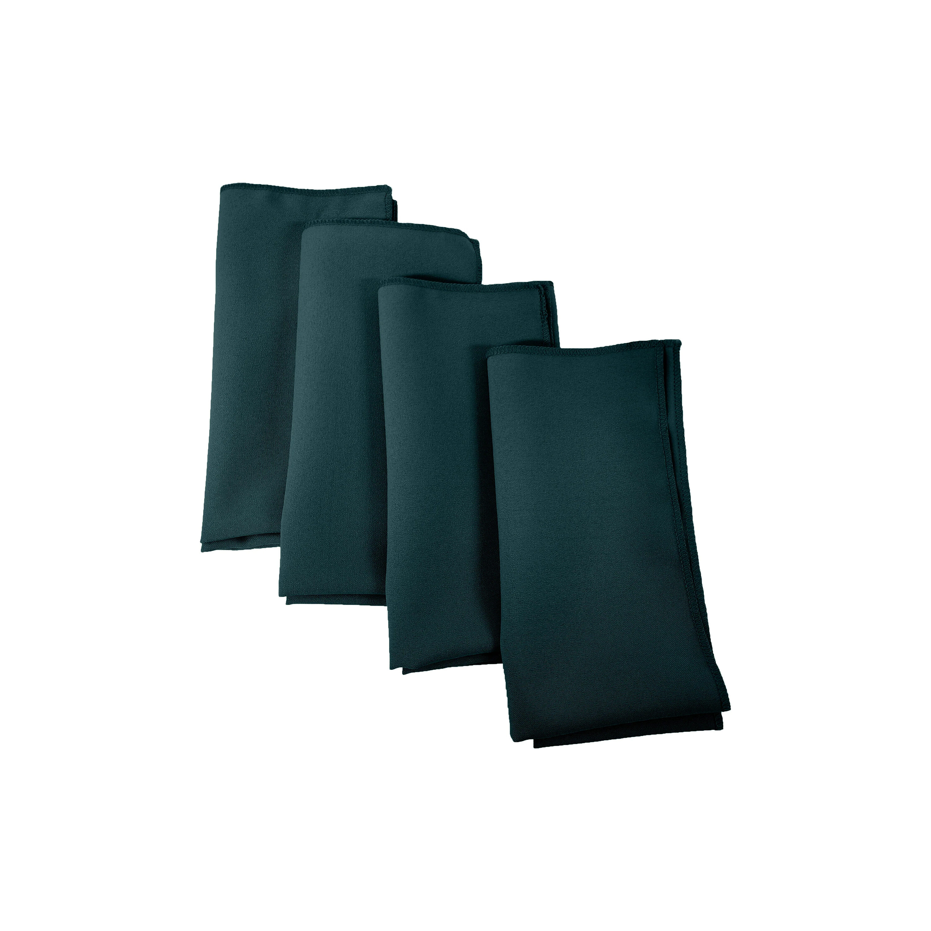 Slickblue 4 Pack Polyester Poplin Solid Dining Napkins for Wedding Party Table Setting 18x18 Inch Multiple Color Options