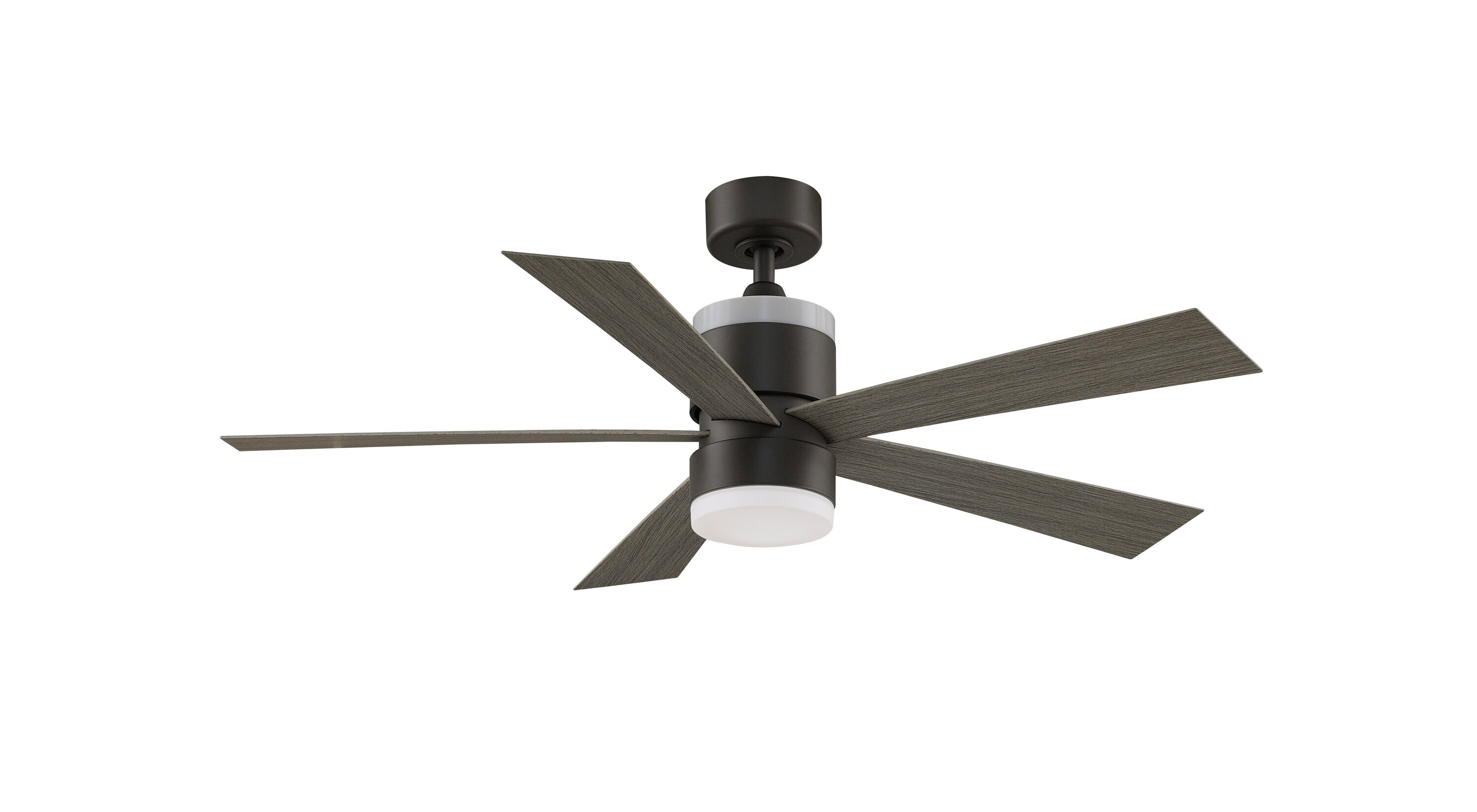 Fanimation Torch 52-in Matte White LED Indoor/Outdoor Ceiling Fan with Remote (5-Blade)