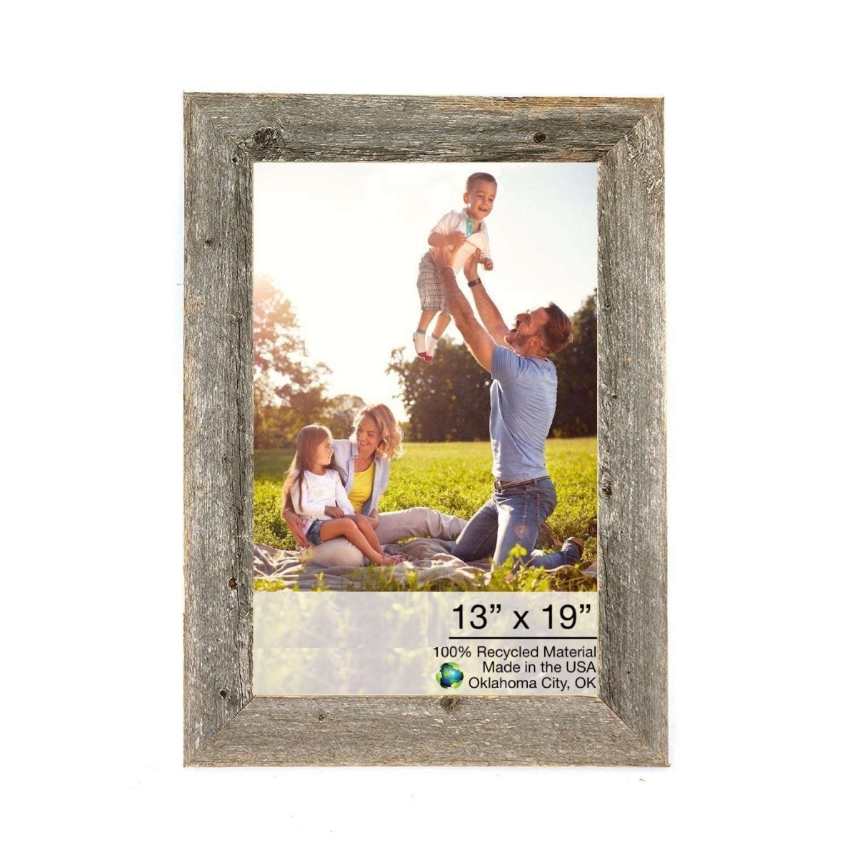 HomeRoots 4000380369 Natural Weathered Gray Wood Picture Frame