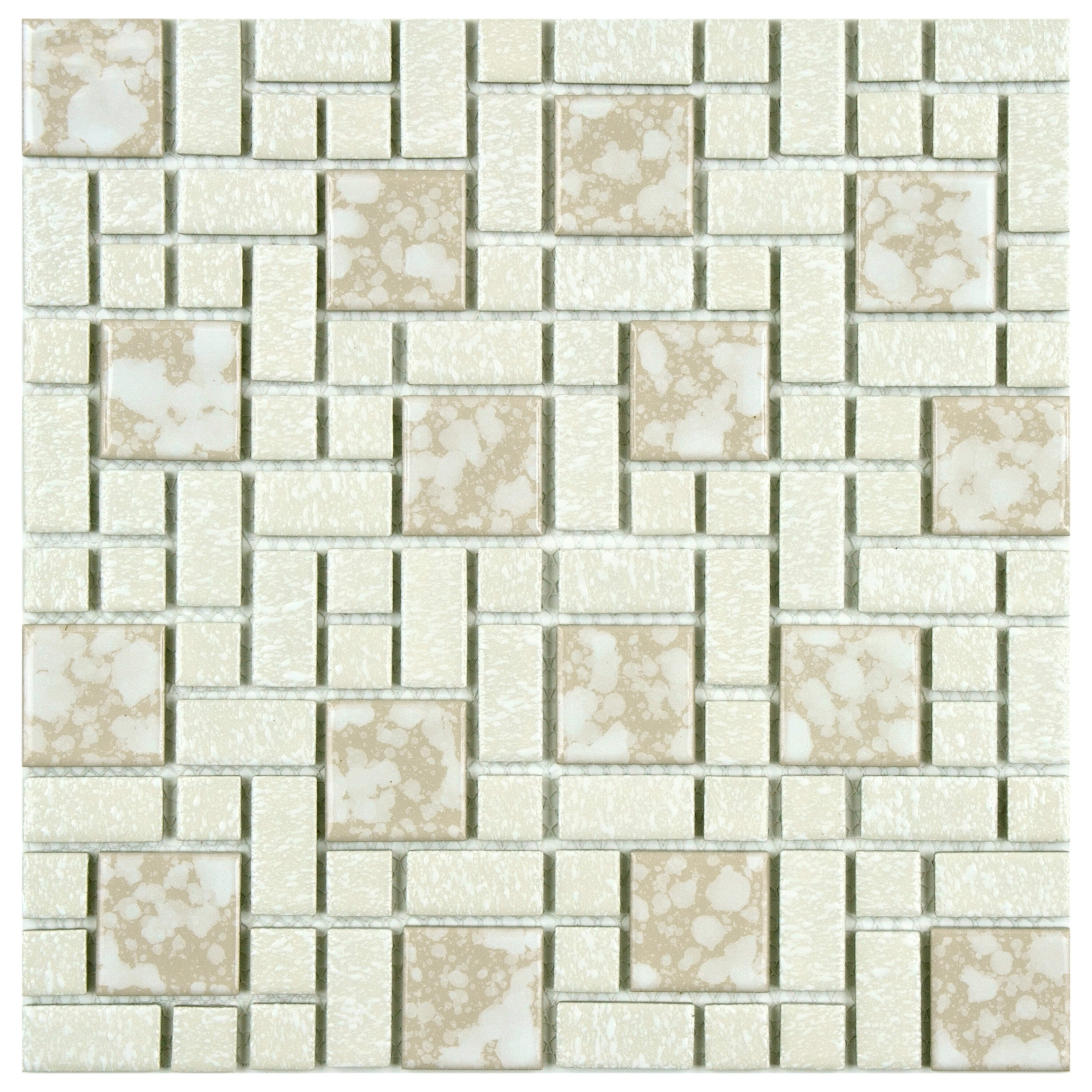 Affinity Tile S1FKOUV480 Sample - University Bone 6-in x 6-in Multi-finish Porcelain Floor and Wall Tile
