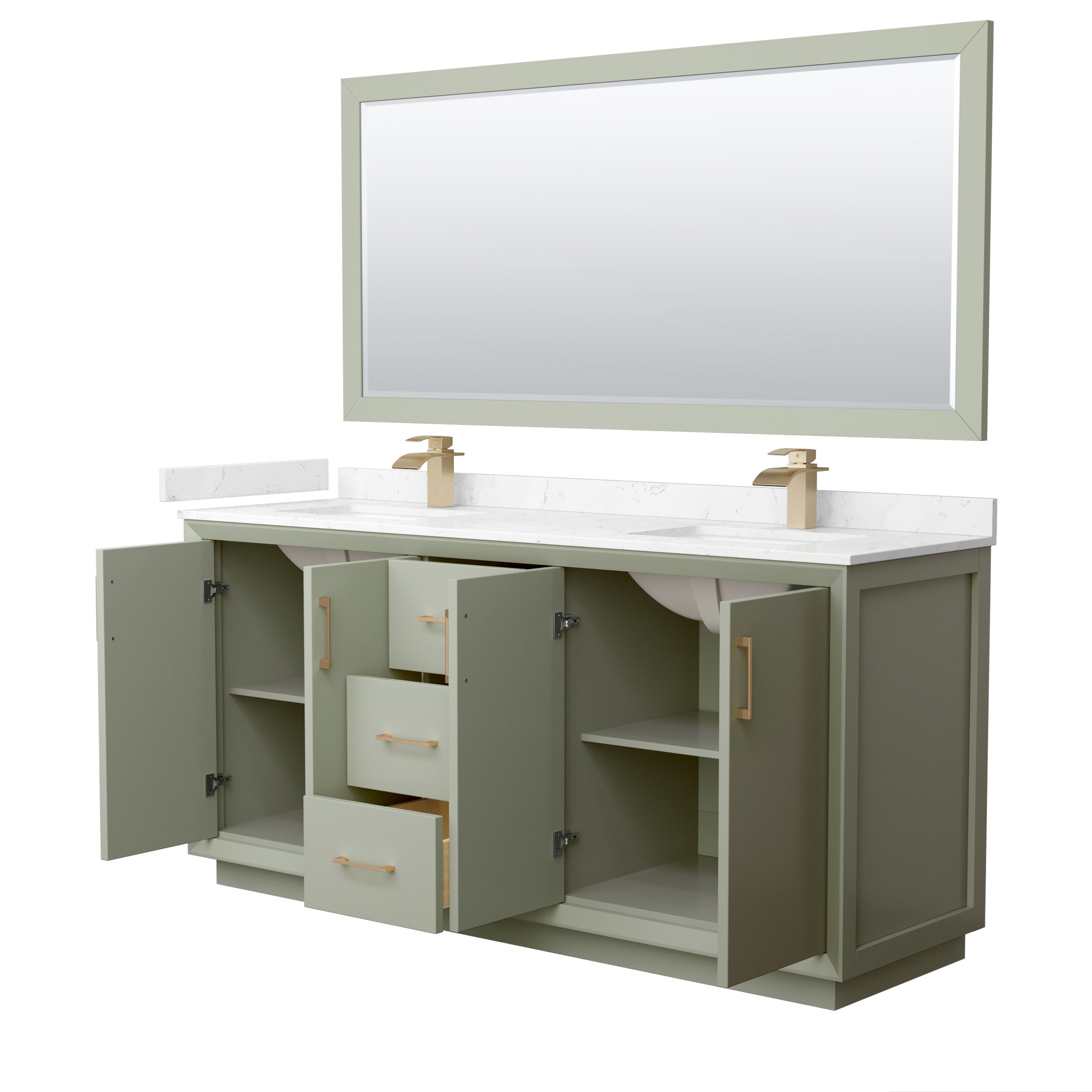 Wyndham Collection WCF414172DLZC2UNSM70 Bath-Vanity-Combo - View #2