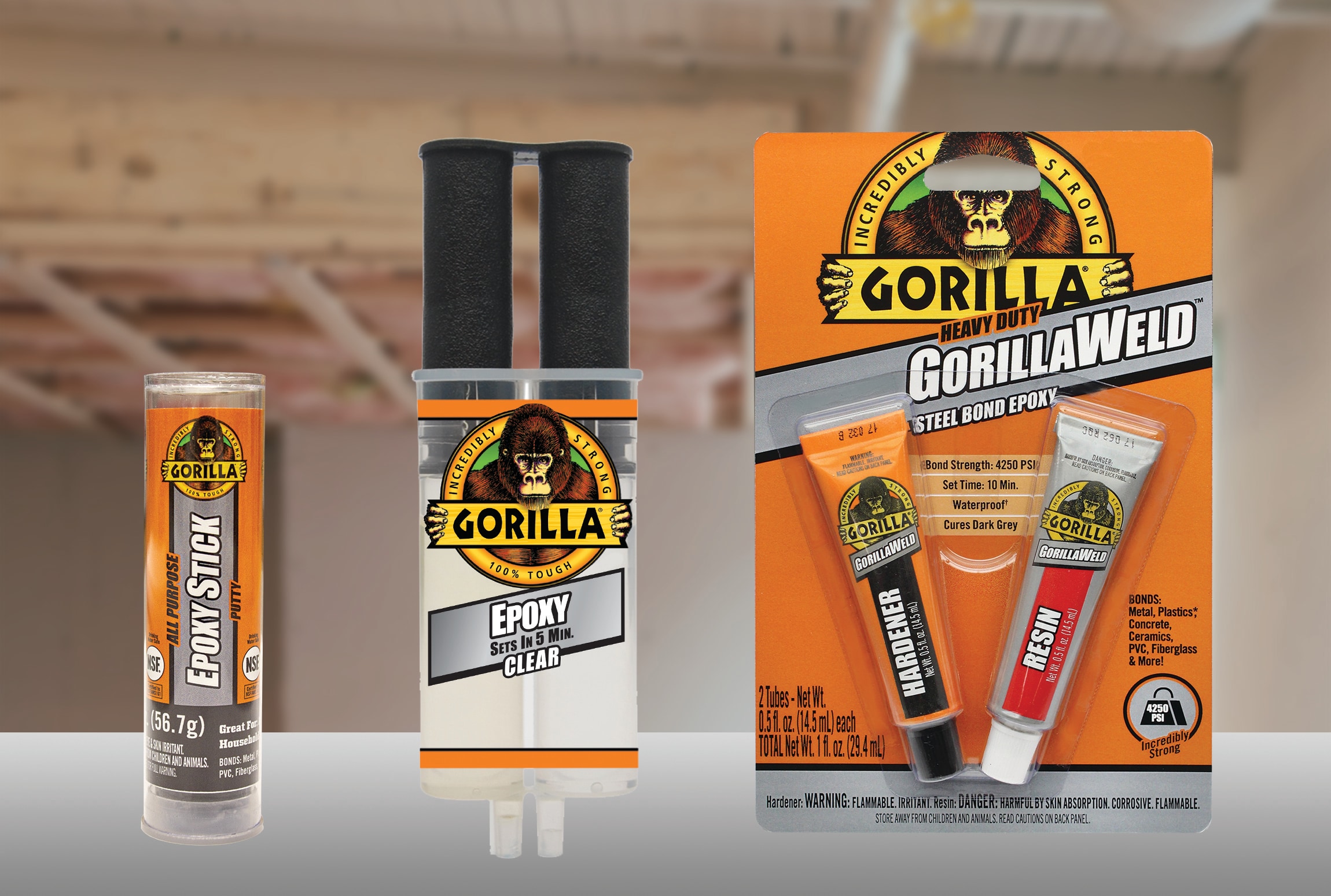 Gorilla Weld 2-Pack Gray Epoxy Adhesive in the Epoxy Adhesives