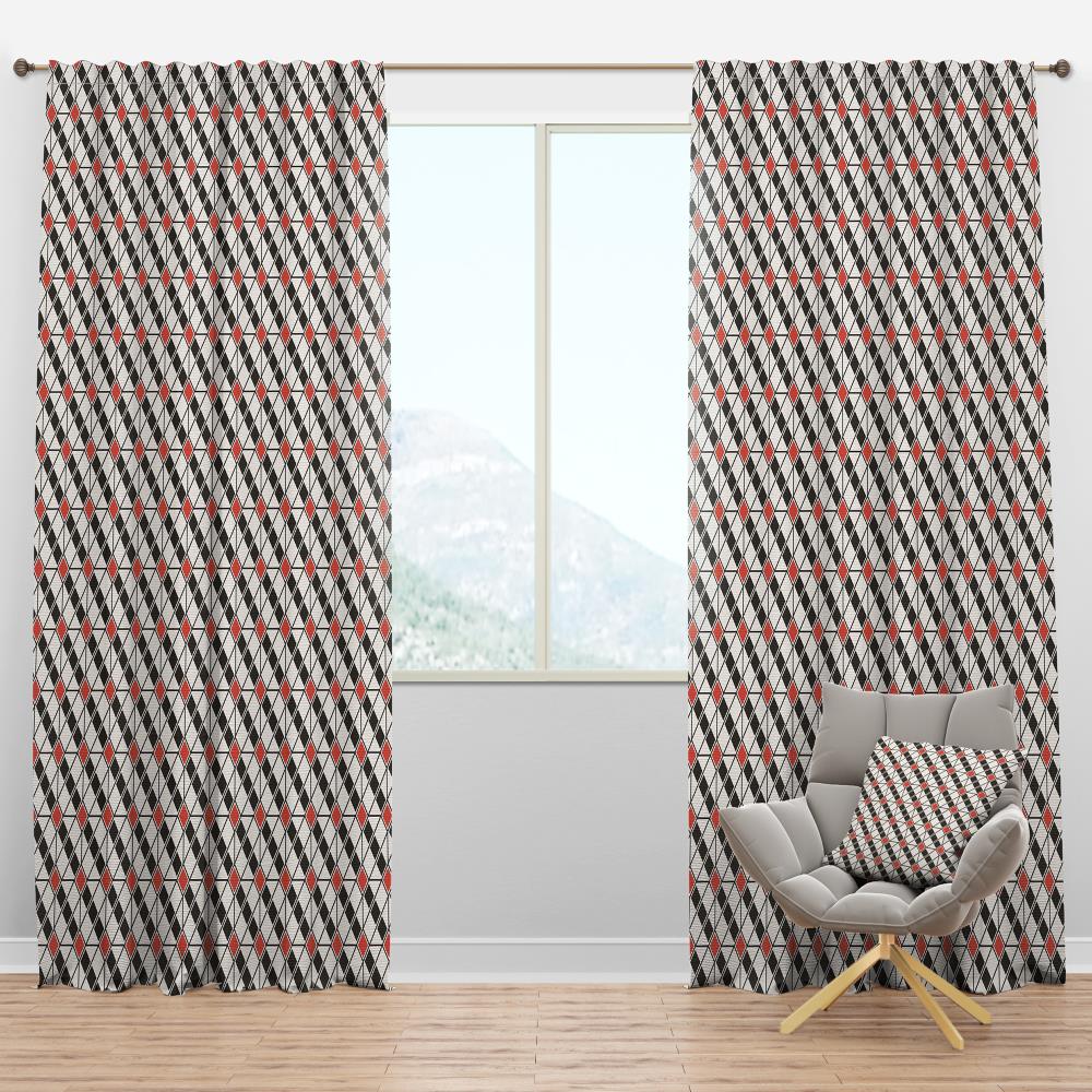 Designart CTN24333-52-90 90-Inches Black Room darkening Thermal lined Rod pocket Single curtain panel