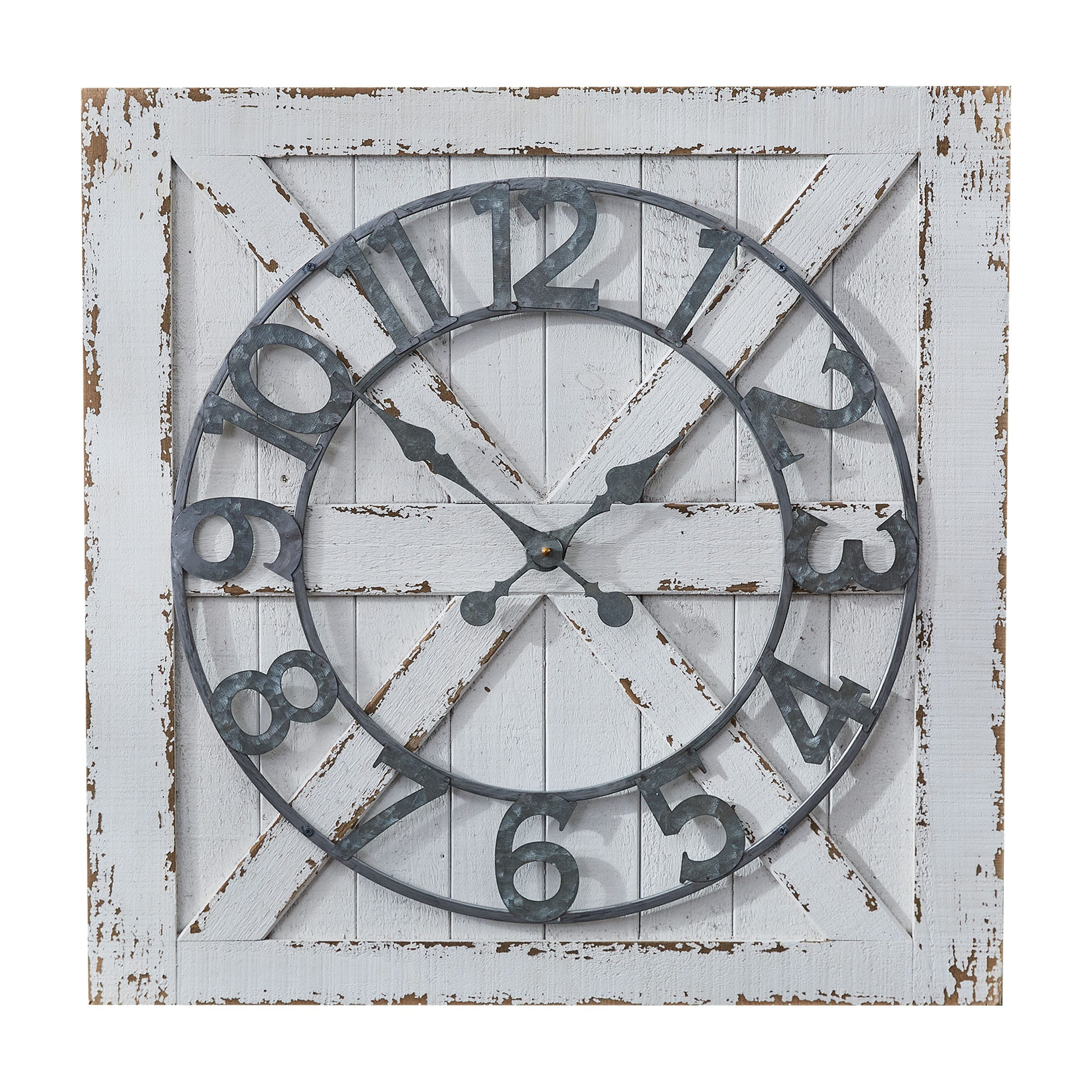 Farmhouse Fresh Black Retro Wall Clock with Timer