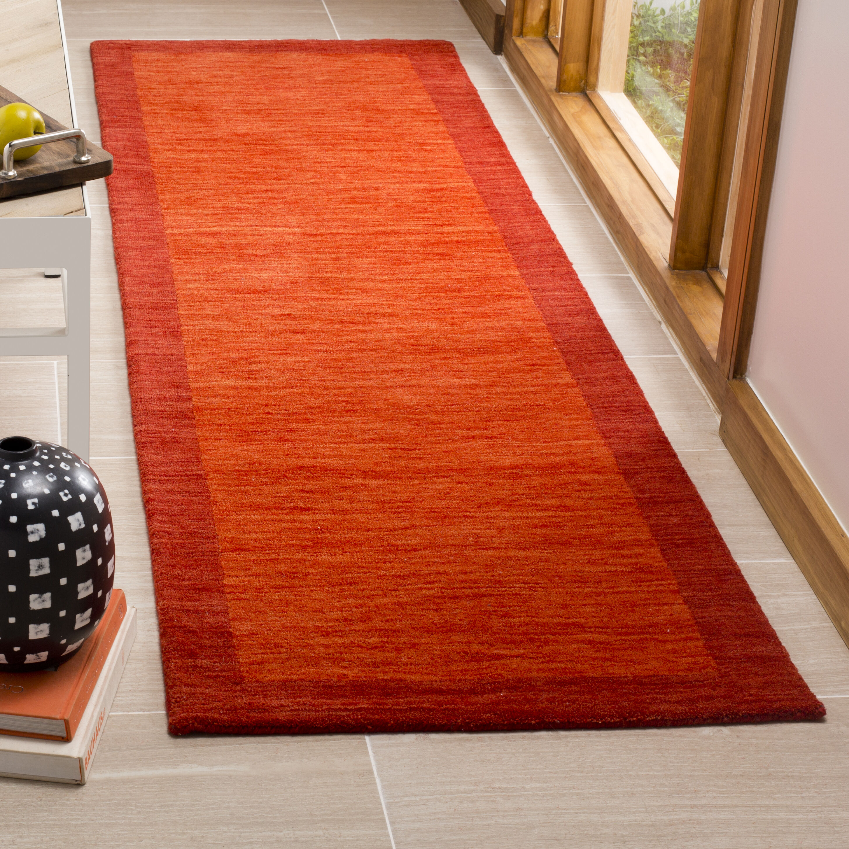  Himalaya 587 Red Solid / Tonal 2ft-3in x 8ft Runner Rug