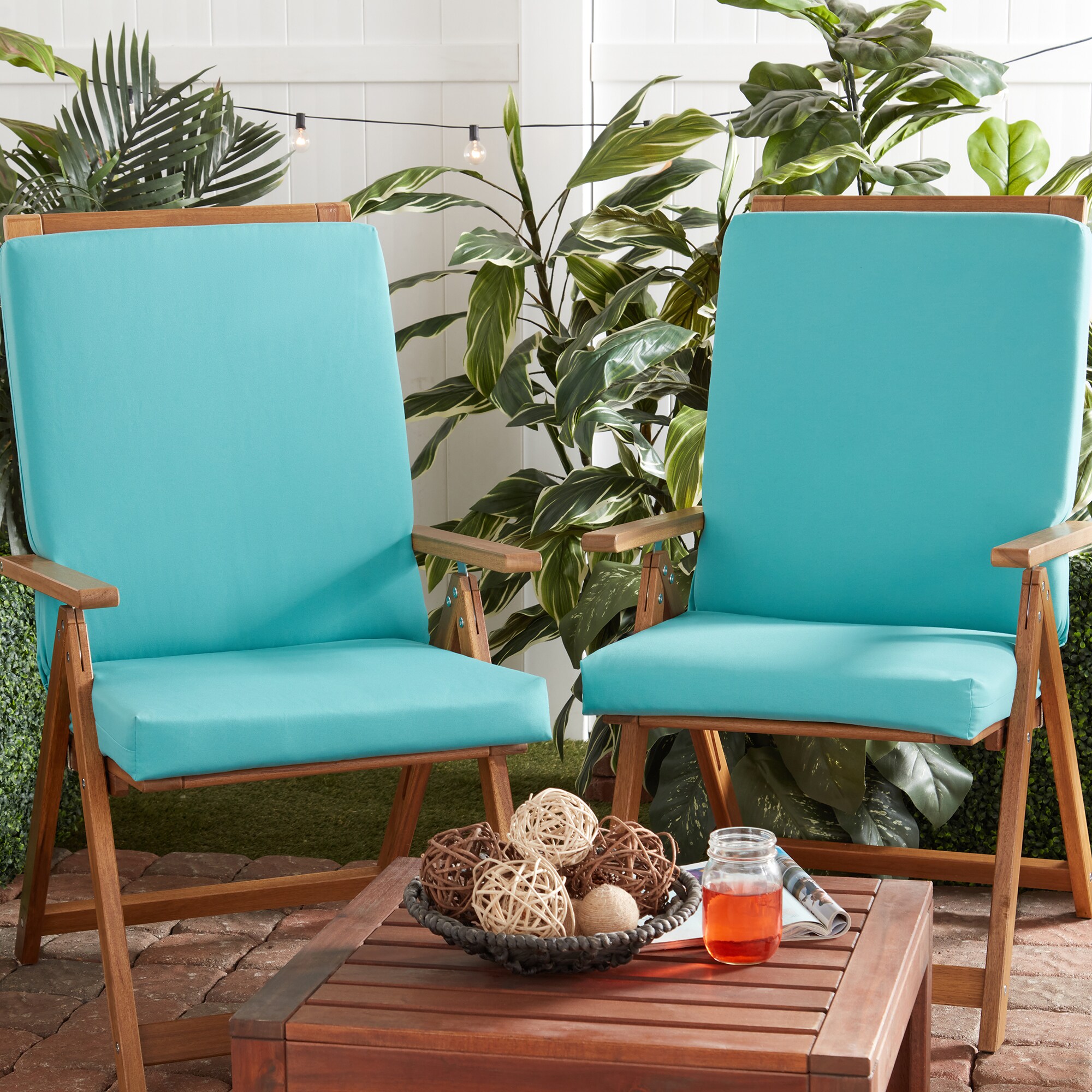 Greendale Home Fashions OP1900-TEAL Patio-Furniture-Cushions - View #5
