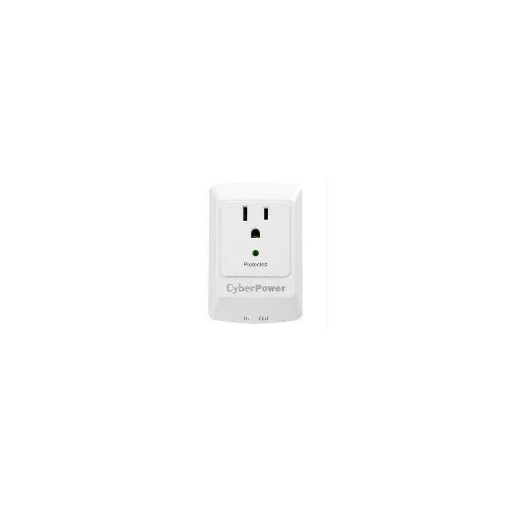 CyberPower SY3608685 Cyberpower Systems 1 Nema 5-15r Outlet Wall Tap Plug 900 Joules Rj-11 Emi-rfi 25k Ceg- CSP100TW