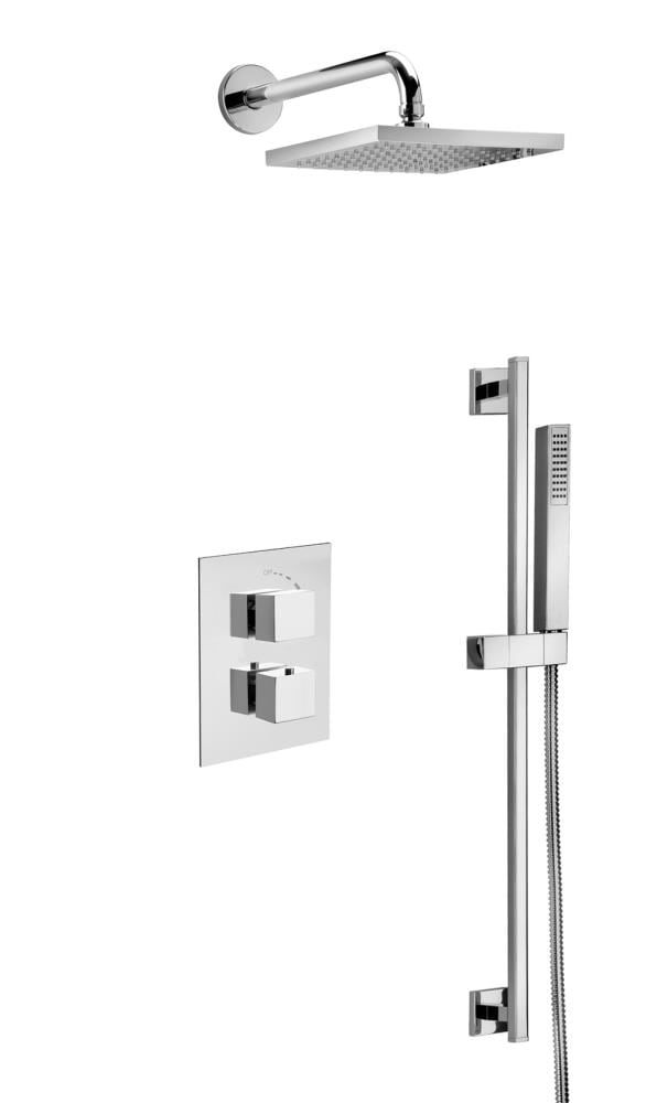 LaToscana QUOPT2CR Quadro Chrome 1-handle Single Function Shower Faucet Valve Included
