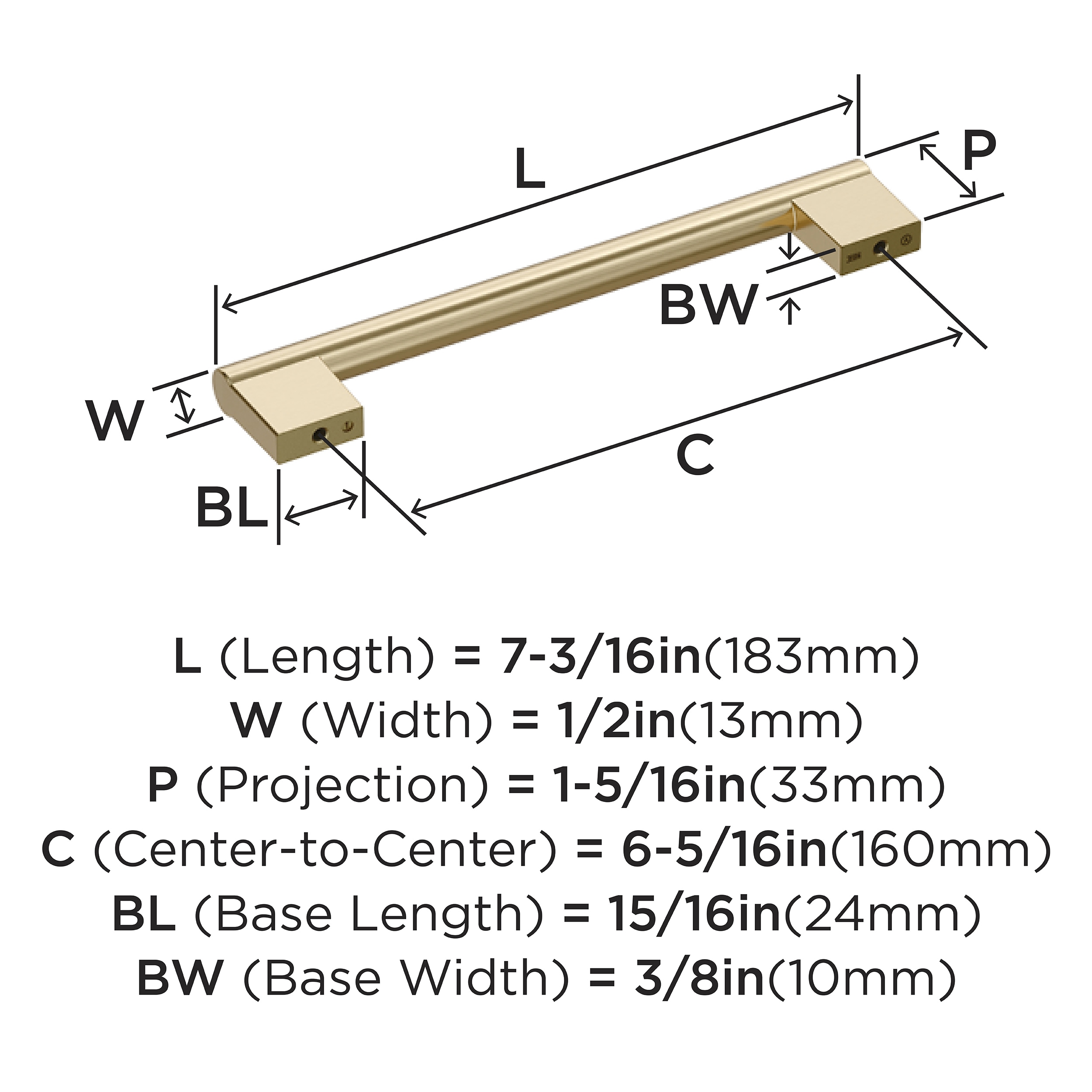 Amerock BP36914BBZ Cabinet-Pulls - View #3