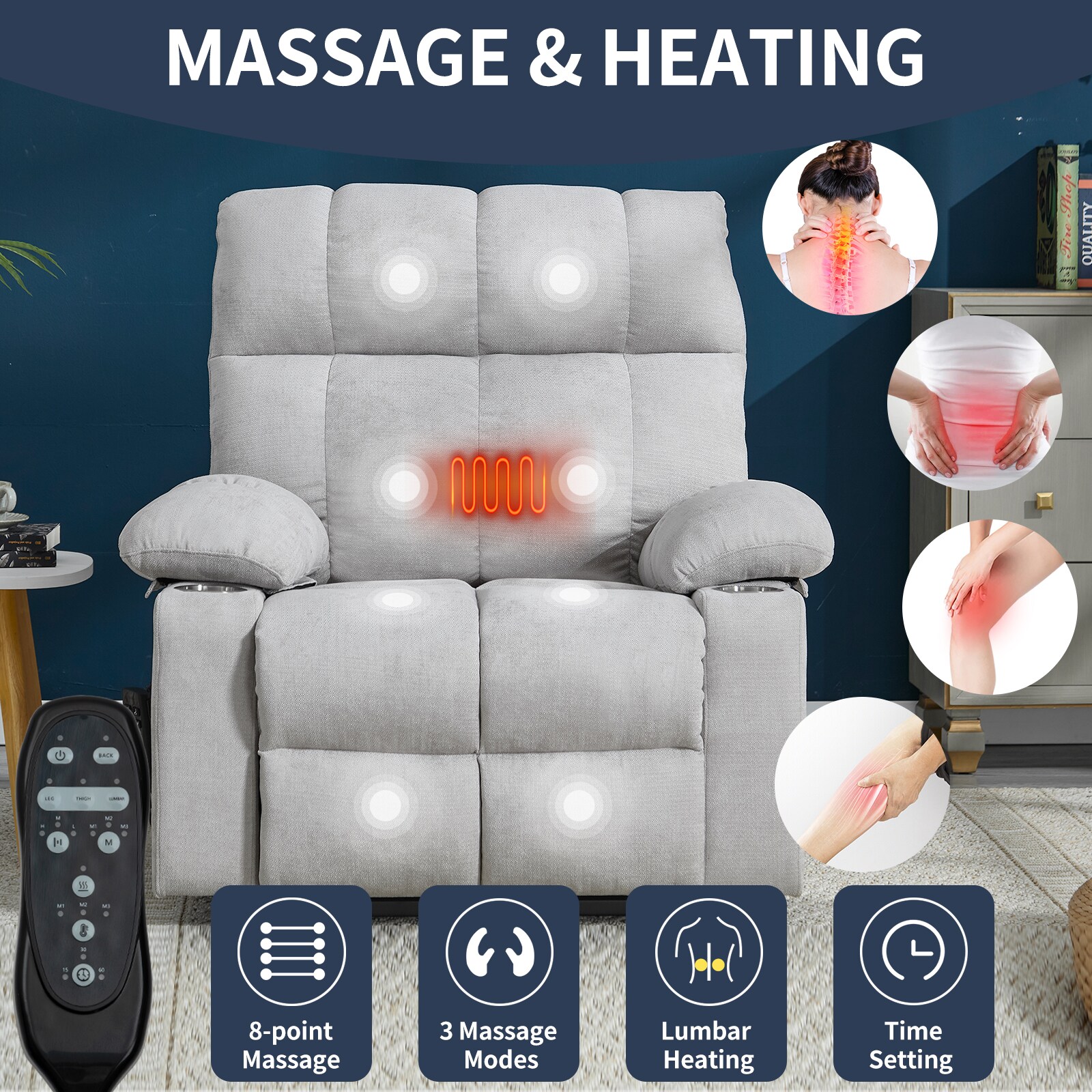 Mondawe MO-8062-BL recliners - View #2