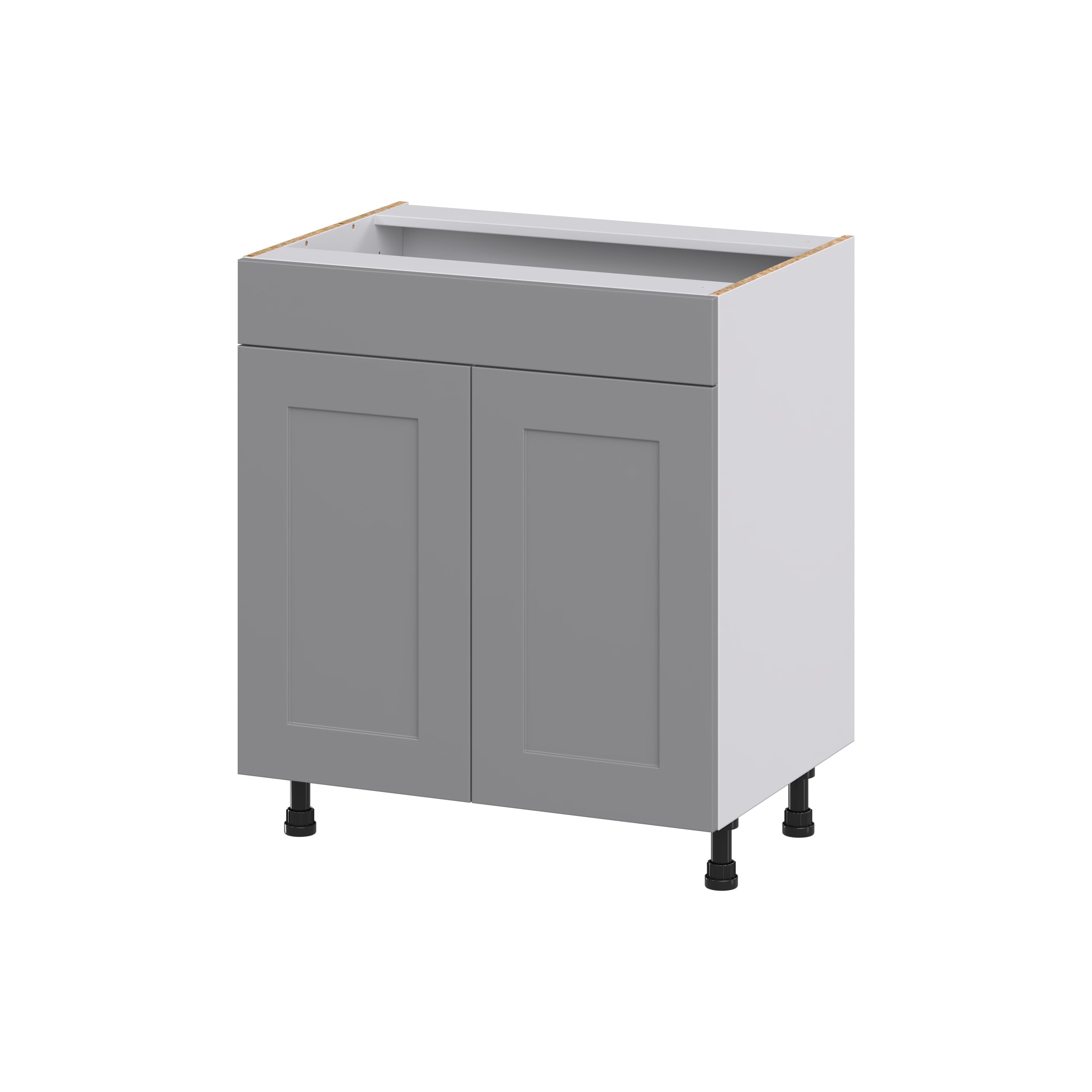 Hugo&Borg Beaumont 36-in W x 30-in H x 21-in D Slate Gray Sink Base Fully Assembled Cabinet (Recessed Panel Shaker Style)