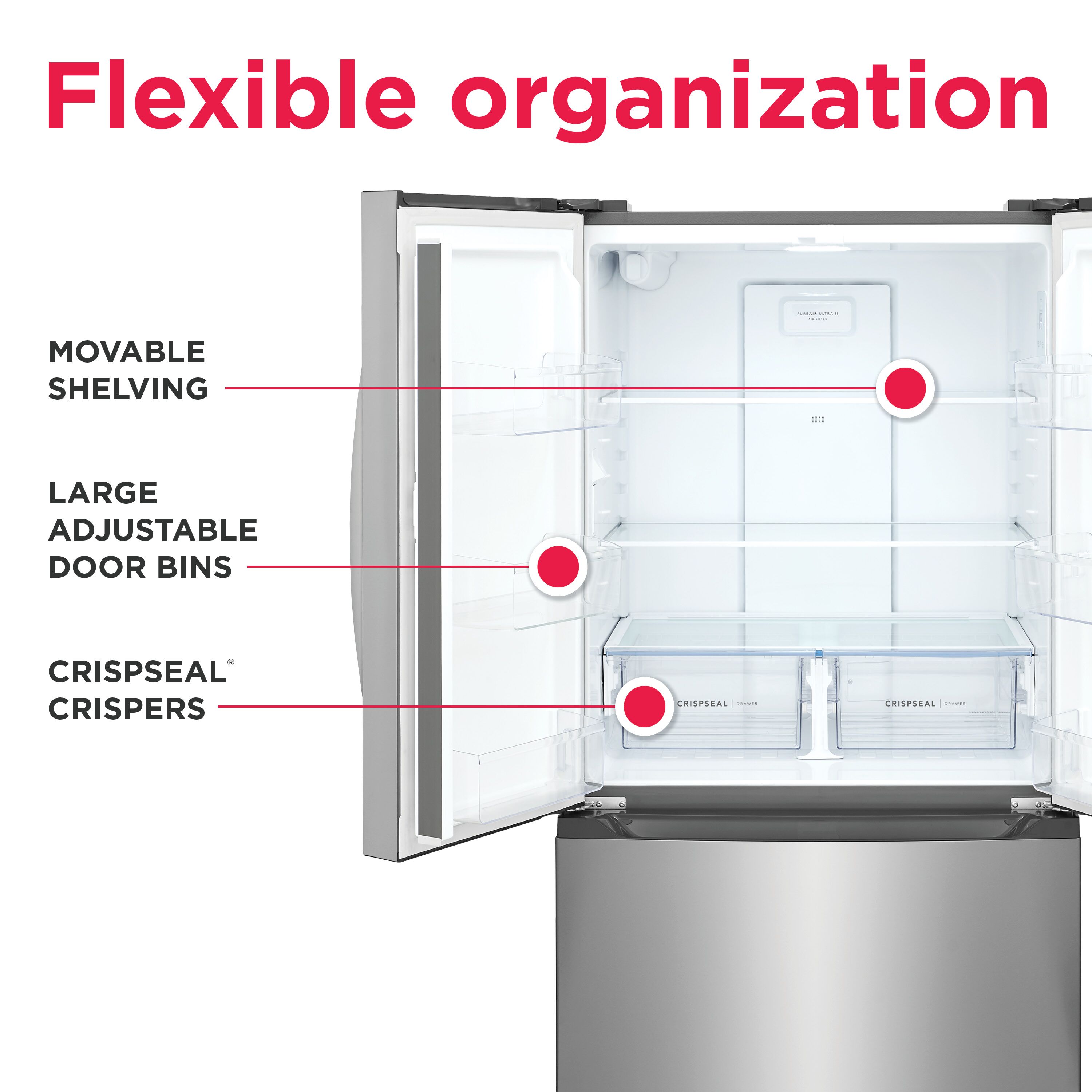 Frigidaire FRFG201LAV French-Door-Refrigerators - View #4