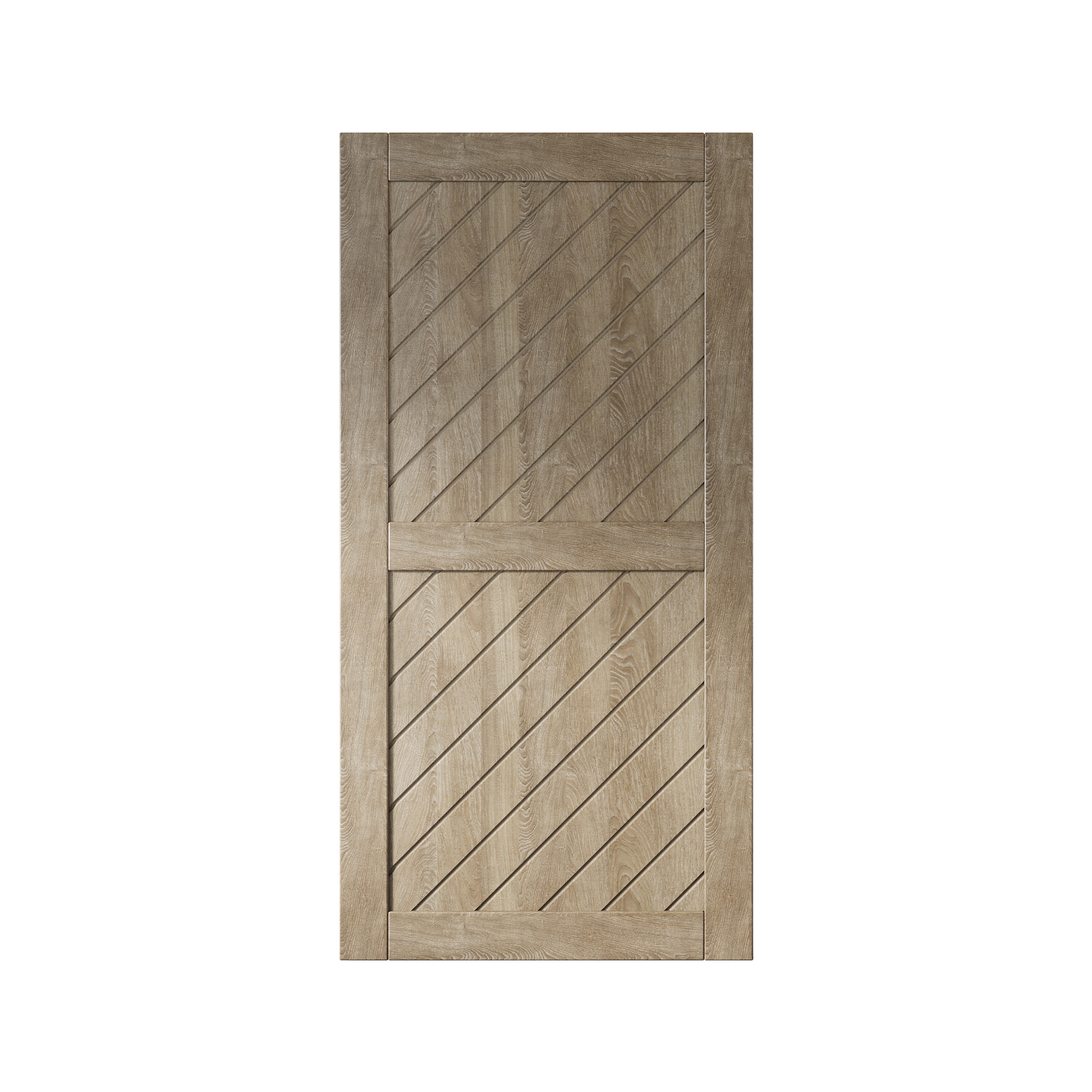 HOMACER XT1-4080-GR 40-in x 80-in Classic Gray Prefinished Non-standard Pine Wood Solid core Single Barn Door (Hardware Not Included)