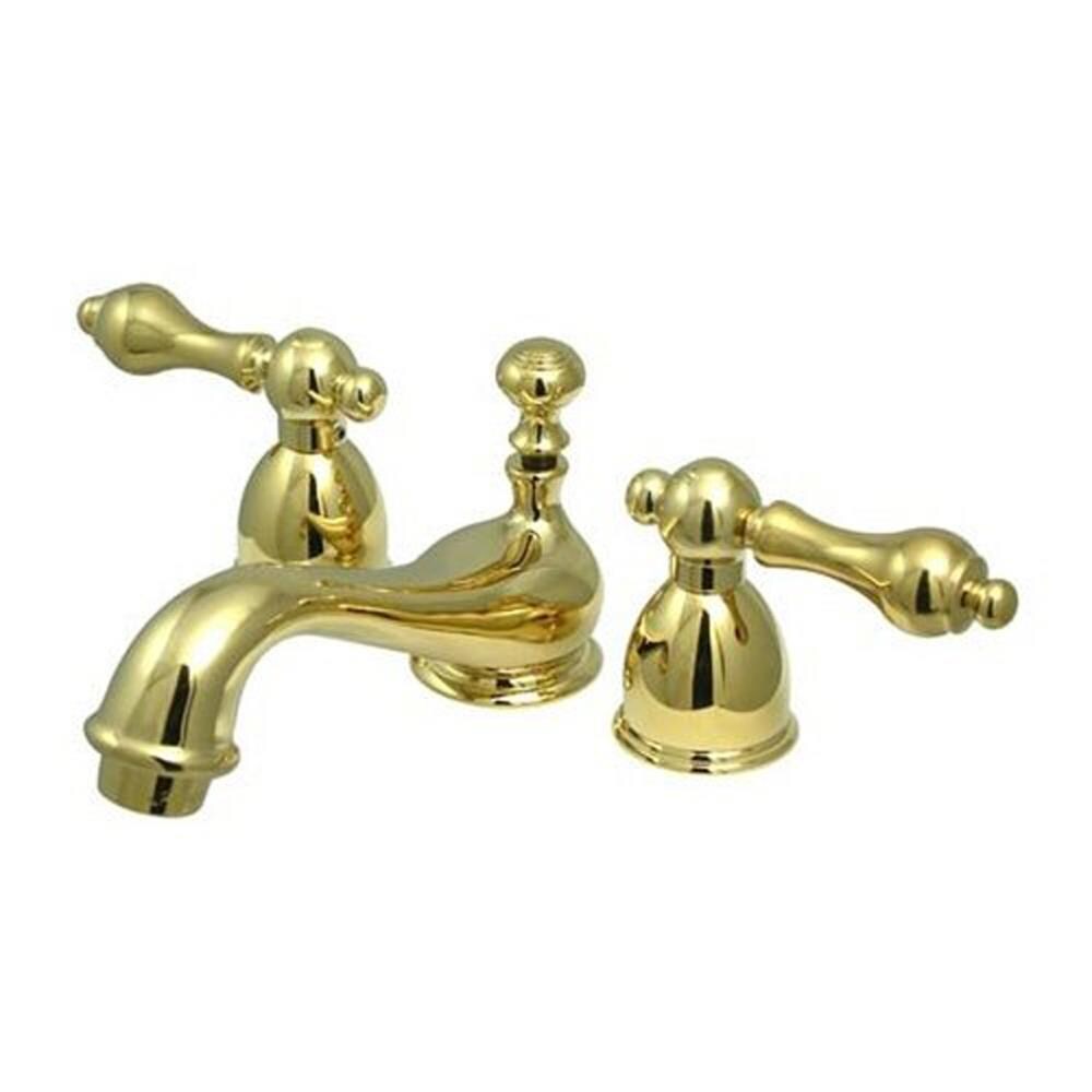 Elements of Design ES3952AL Chicago Polished Brass 2-Handle 4-in Minispread Bathroom Sink Faucet with Drain