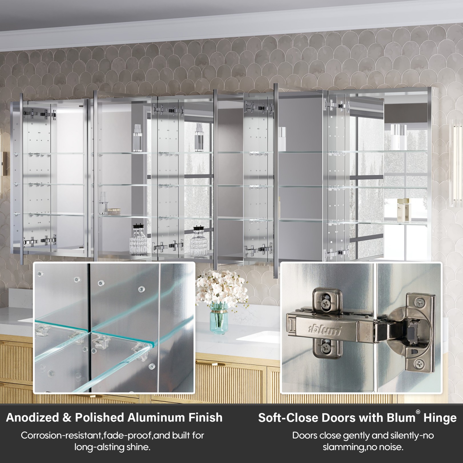 WELLFOR JRA20R16R20L16L20L32 Bathroom-Medicine-Cabinets - View #6