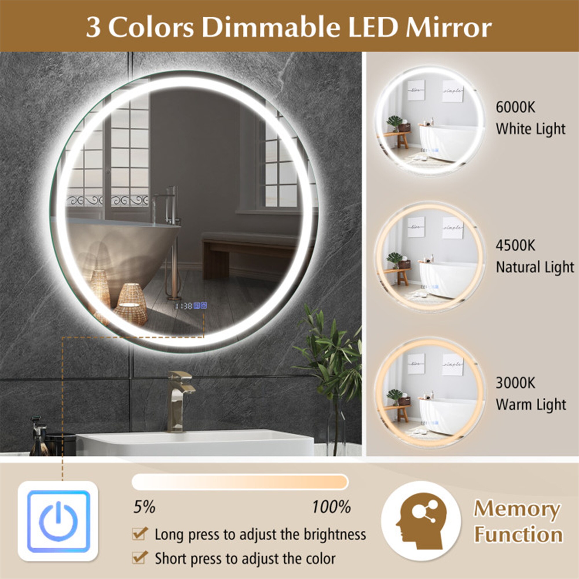 BABOOM BOM-5108990-OR Framed-Bath-Mirrors - View #6
