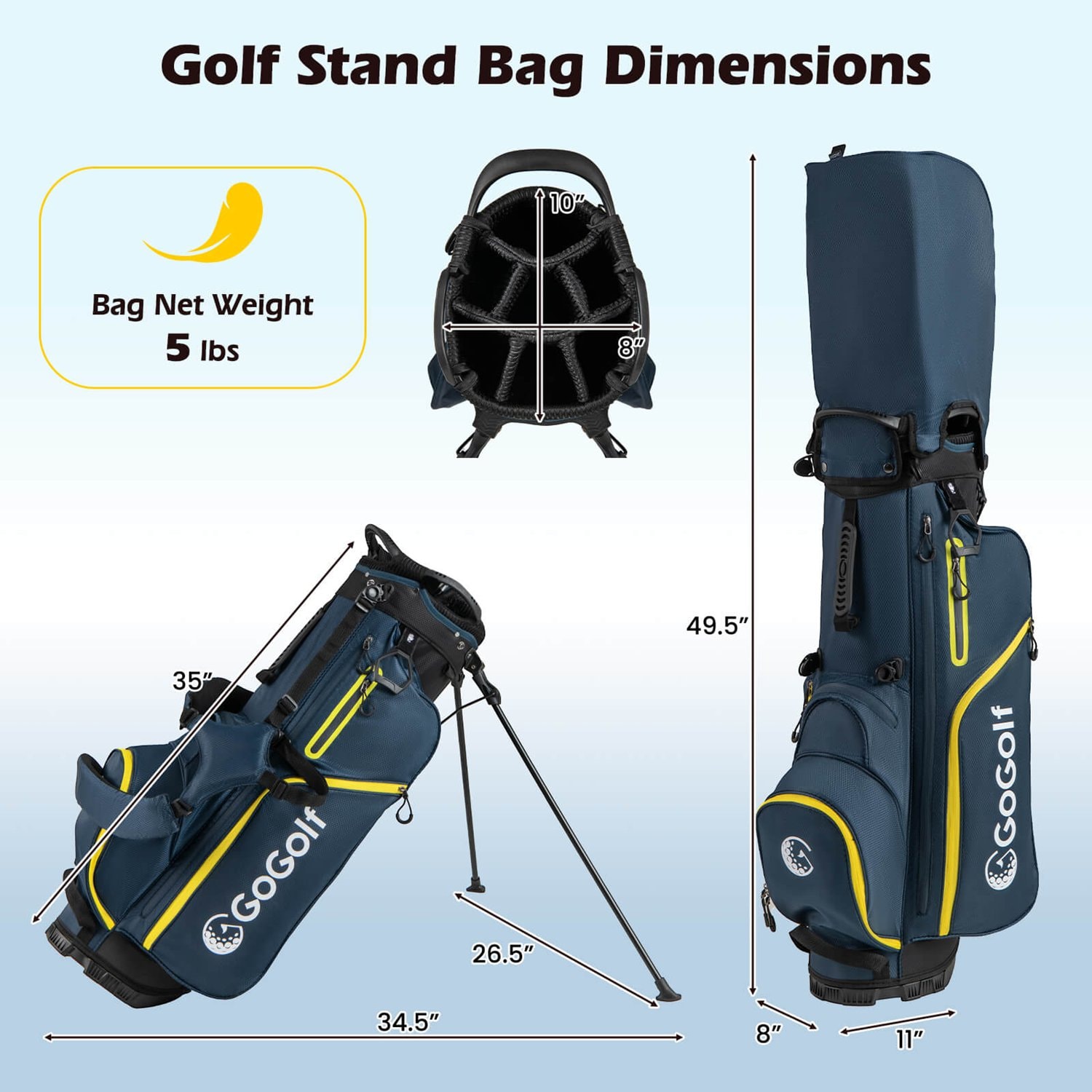 Costway 12 Pieces Mens Complete Golf Club Set Right Hand 460CC #1