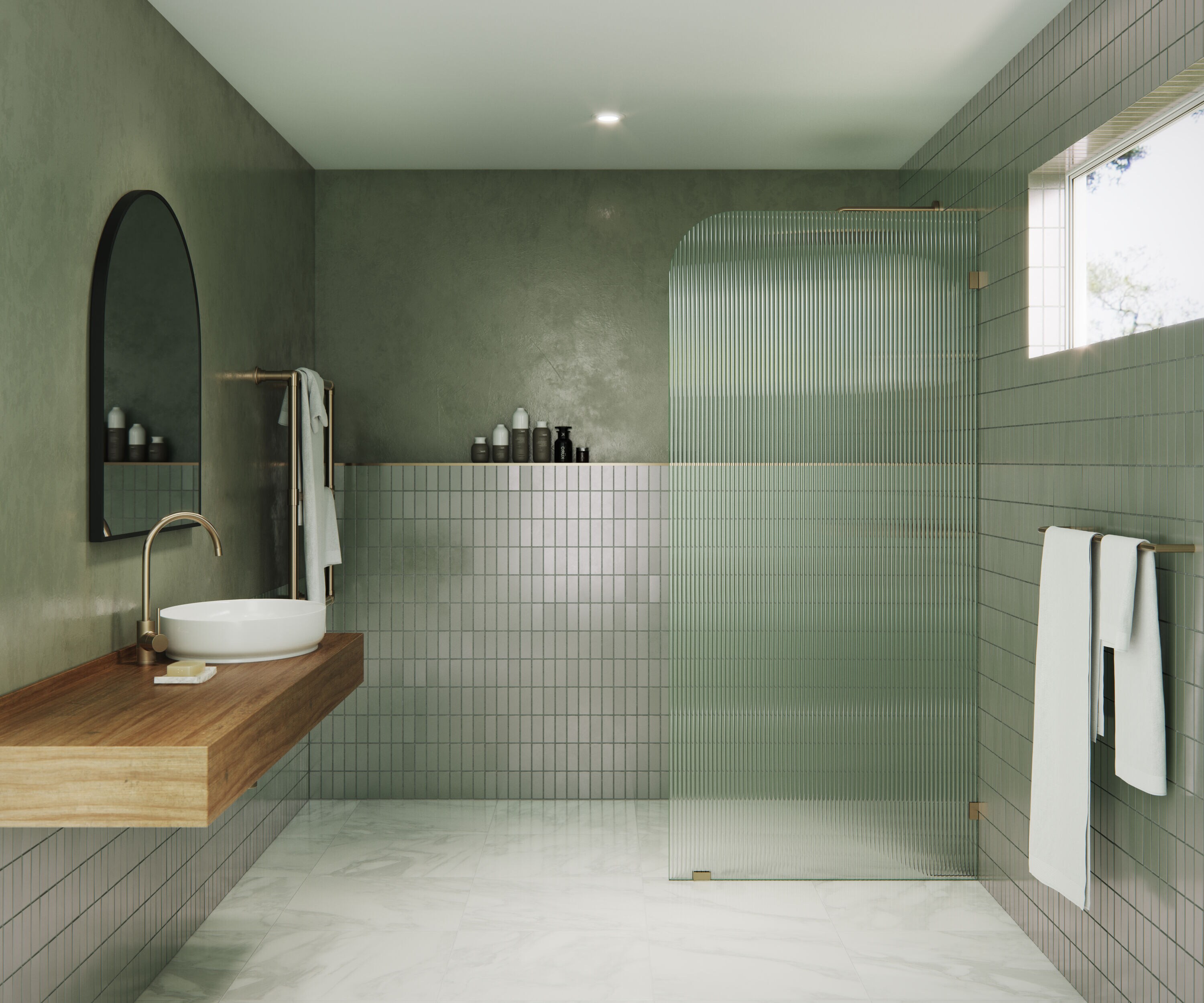 Glass Warehouse FL-RAD-34-R-BB Shower-Doors - View #2