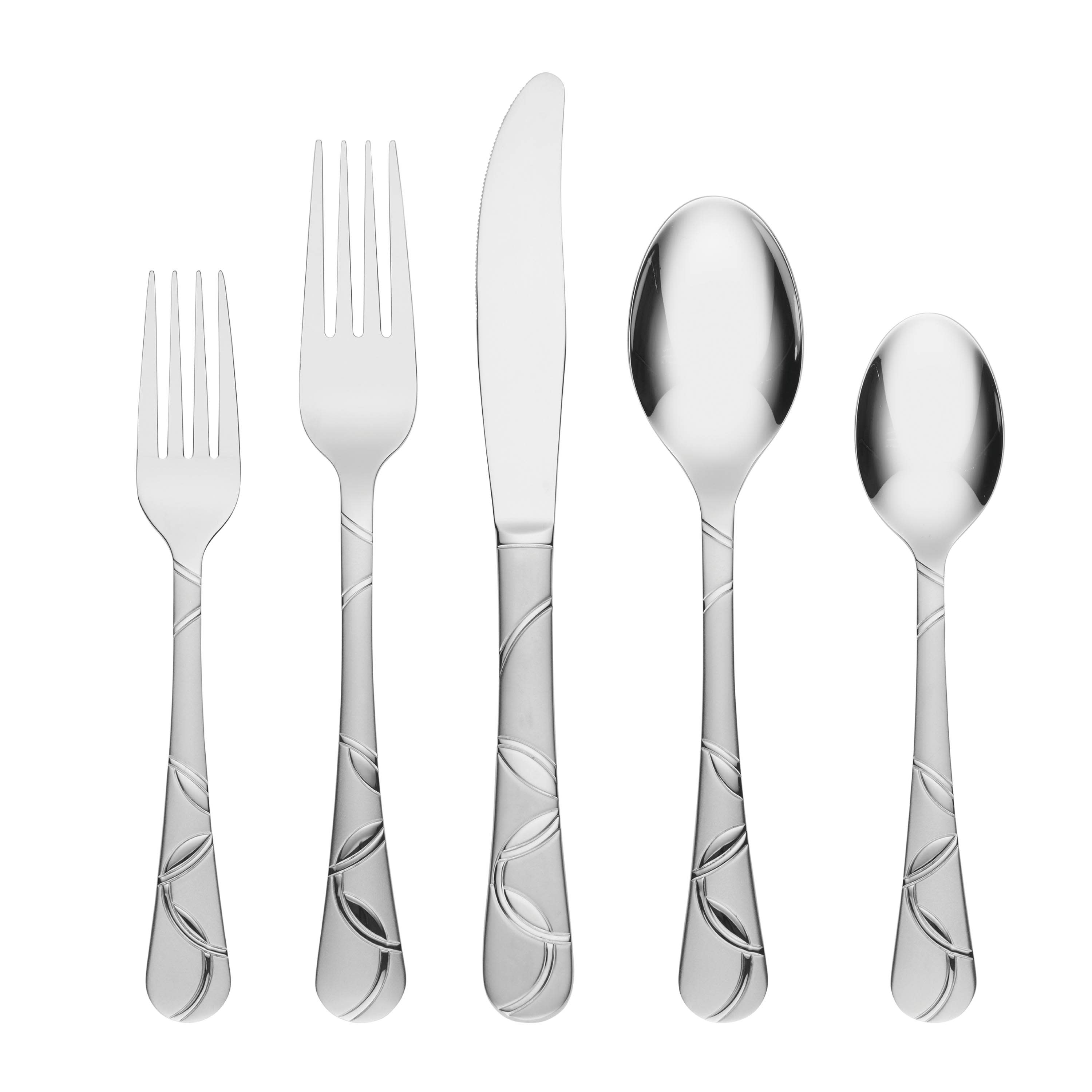 Cambridge 174720CSLG12DS Felicity Sand 20 -Pieces Matte Modern Flatware