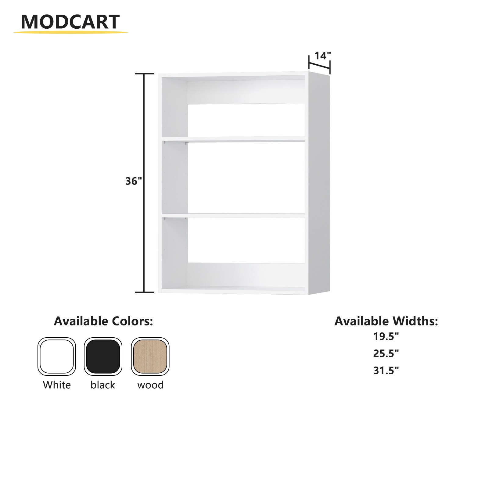 LOVMOR SF-Y-YMG04-20-W Wood-Closet-Shelves - View #3